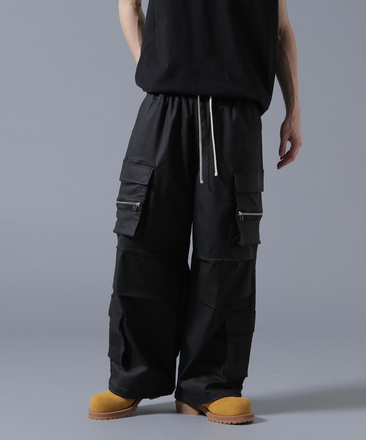 【WEB&DEPOT限定】DankeSchon/ダンケシェーン/COATING WIDE POCKET CARGO PANTS