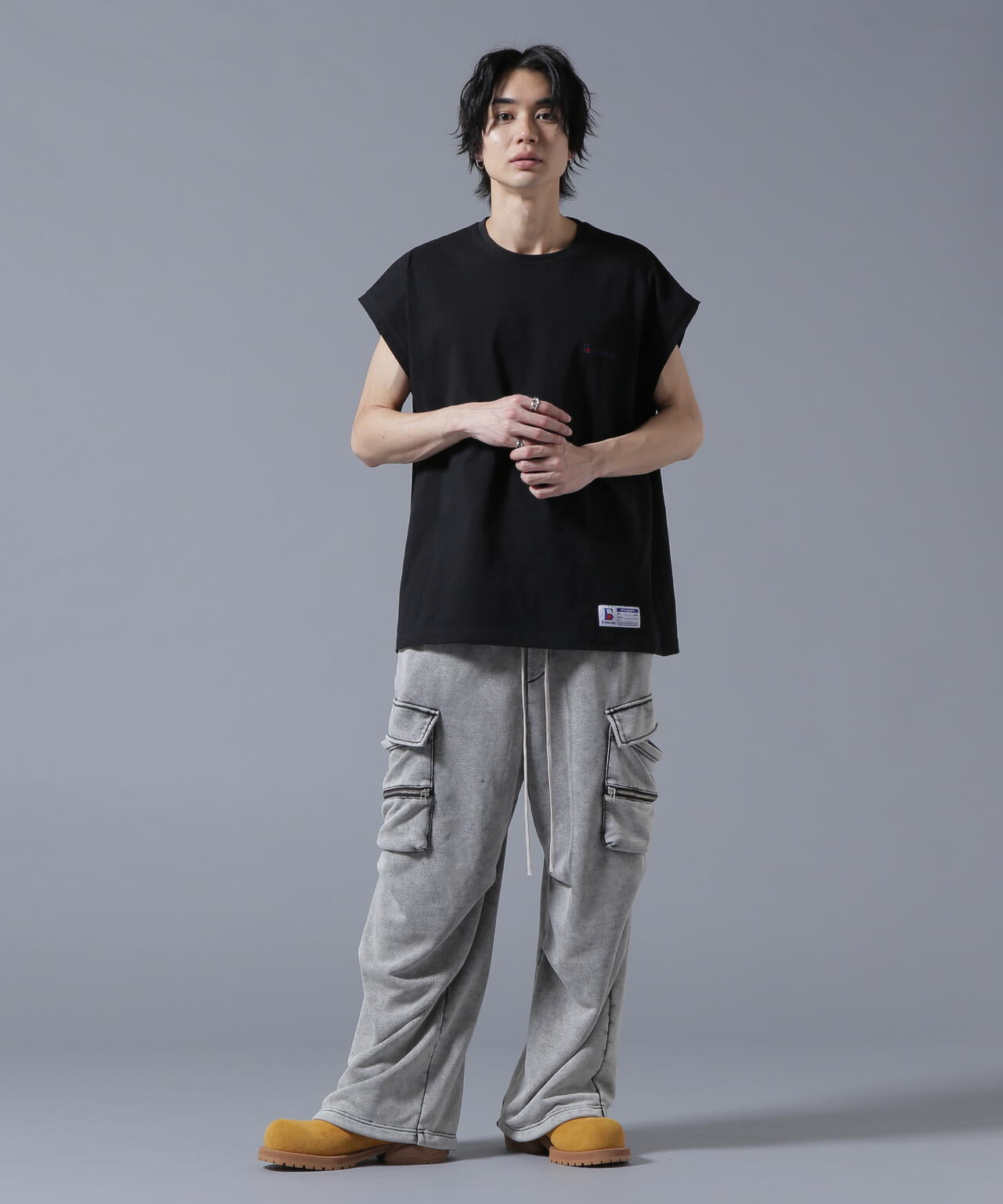 【WEB&DEPOT限定】DankeSchon/ダンケシェーン/SWEAT W-POCKET CARGO PANTS