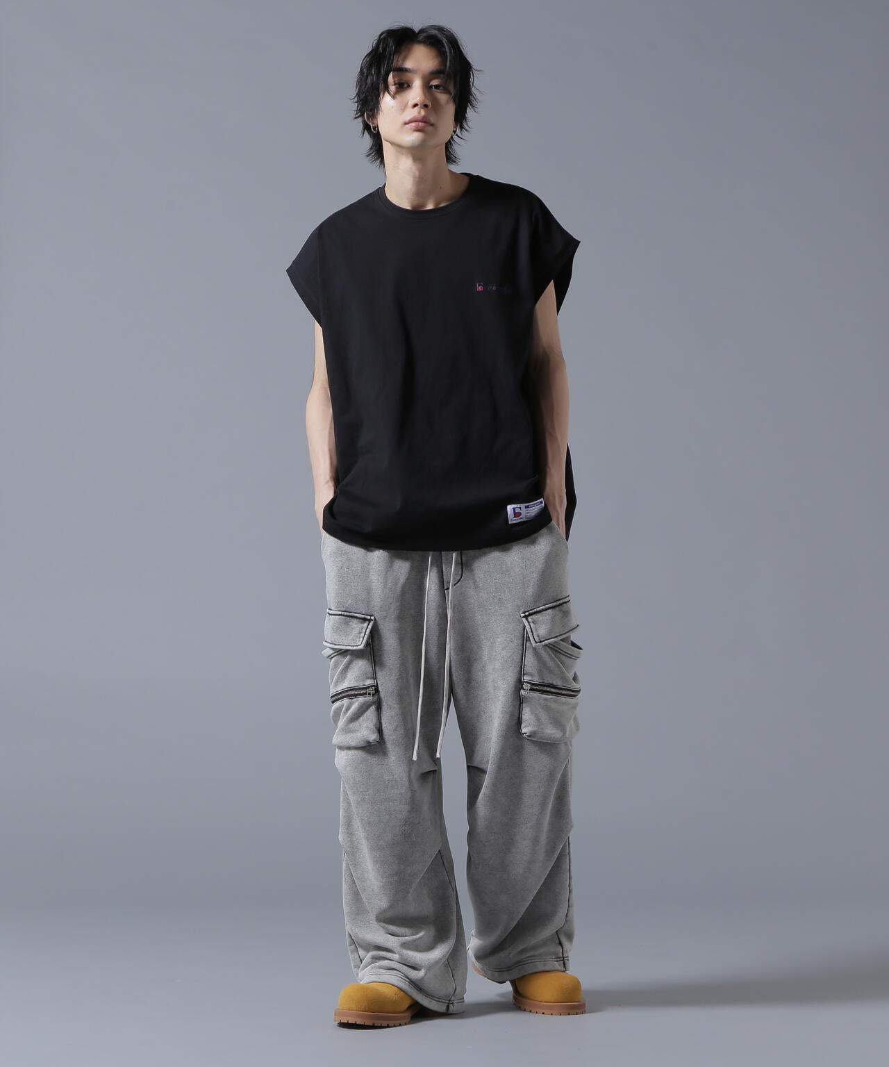 【WEB&DEPOT限定】DankeSchon/ダンケシェーン/SWEAT W-POCKET CARGO PANTS