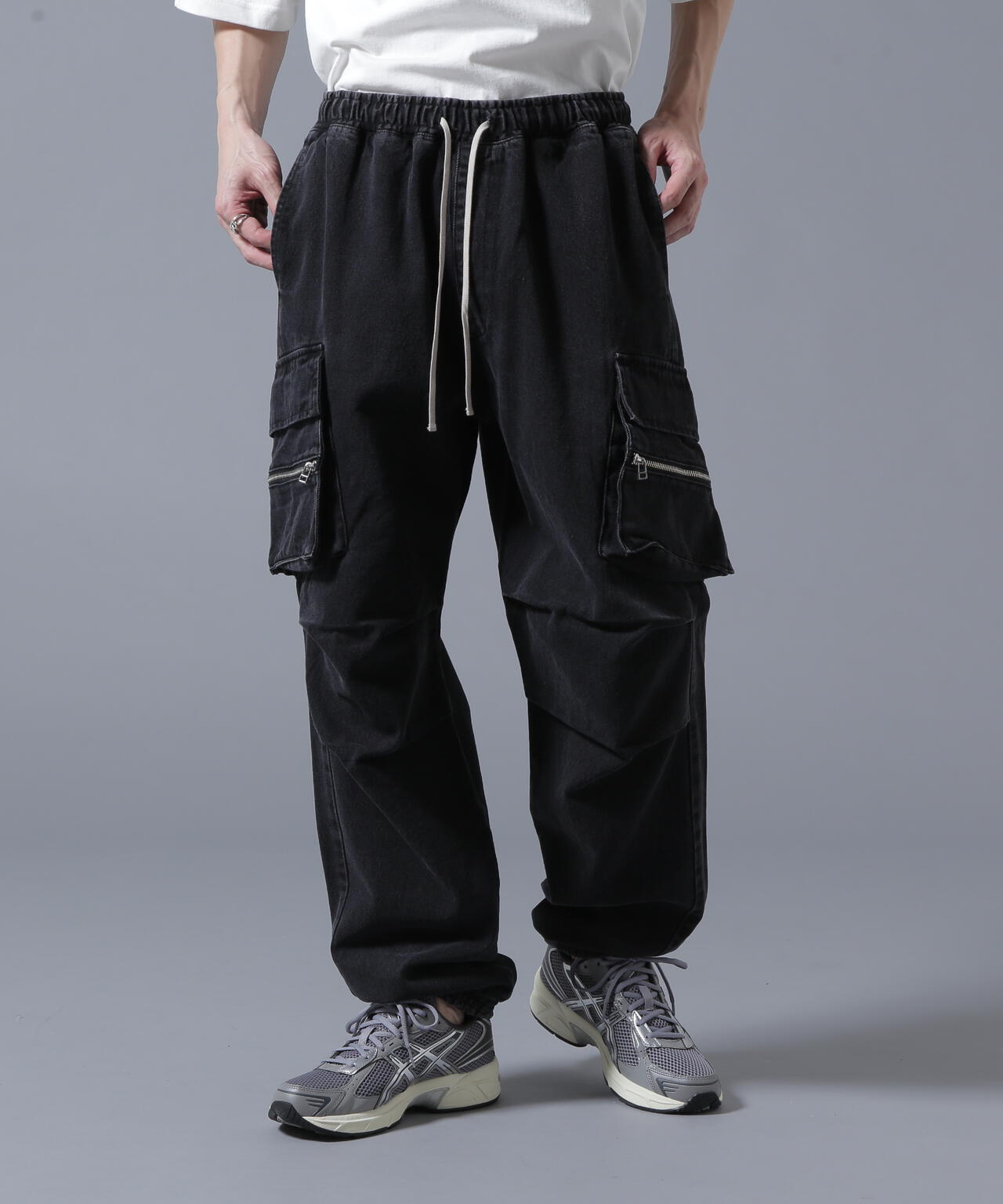 【WEB&DEPOT限定】DankeSchon/ダンケシェーン/DENIM ZIP-POCKET CARGO PANTS