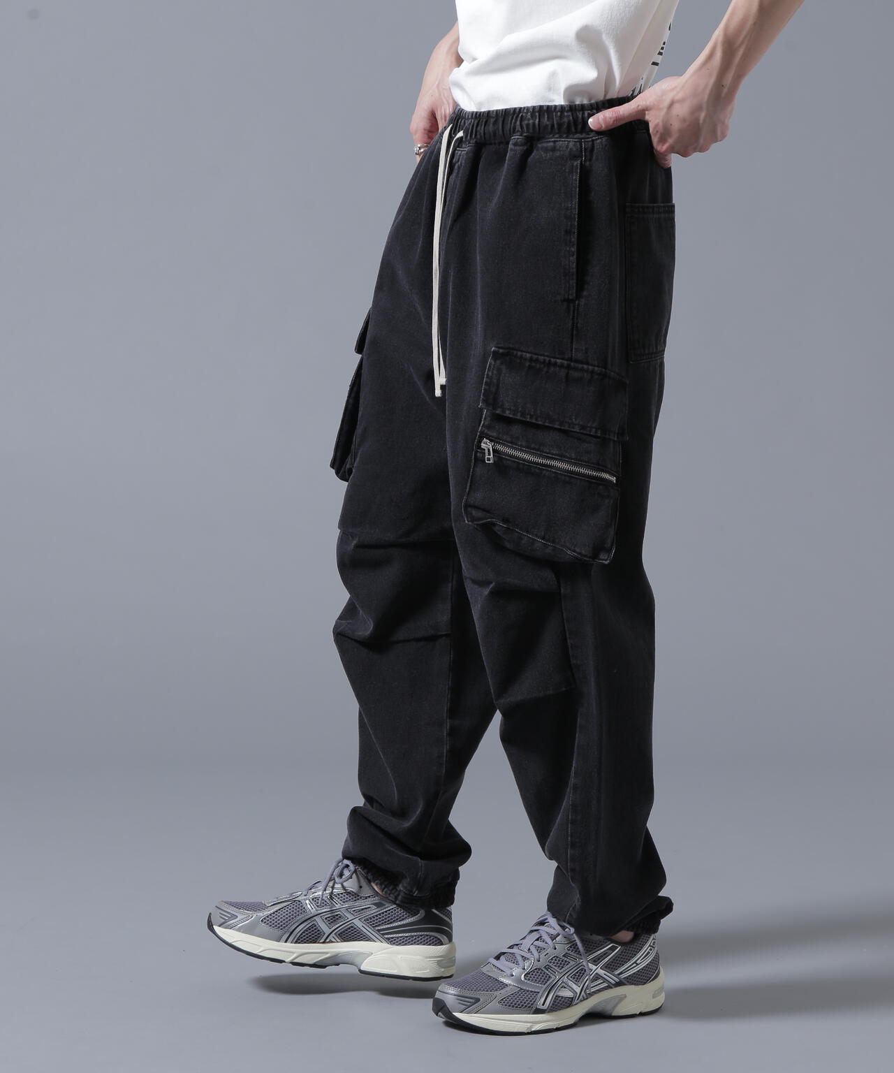 【WEB&DEPOT限定】DankeSchon/ダンケシェーン/DENIM ZIP-POCKET CARGO PANTS