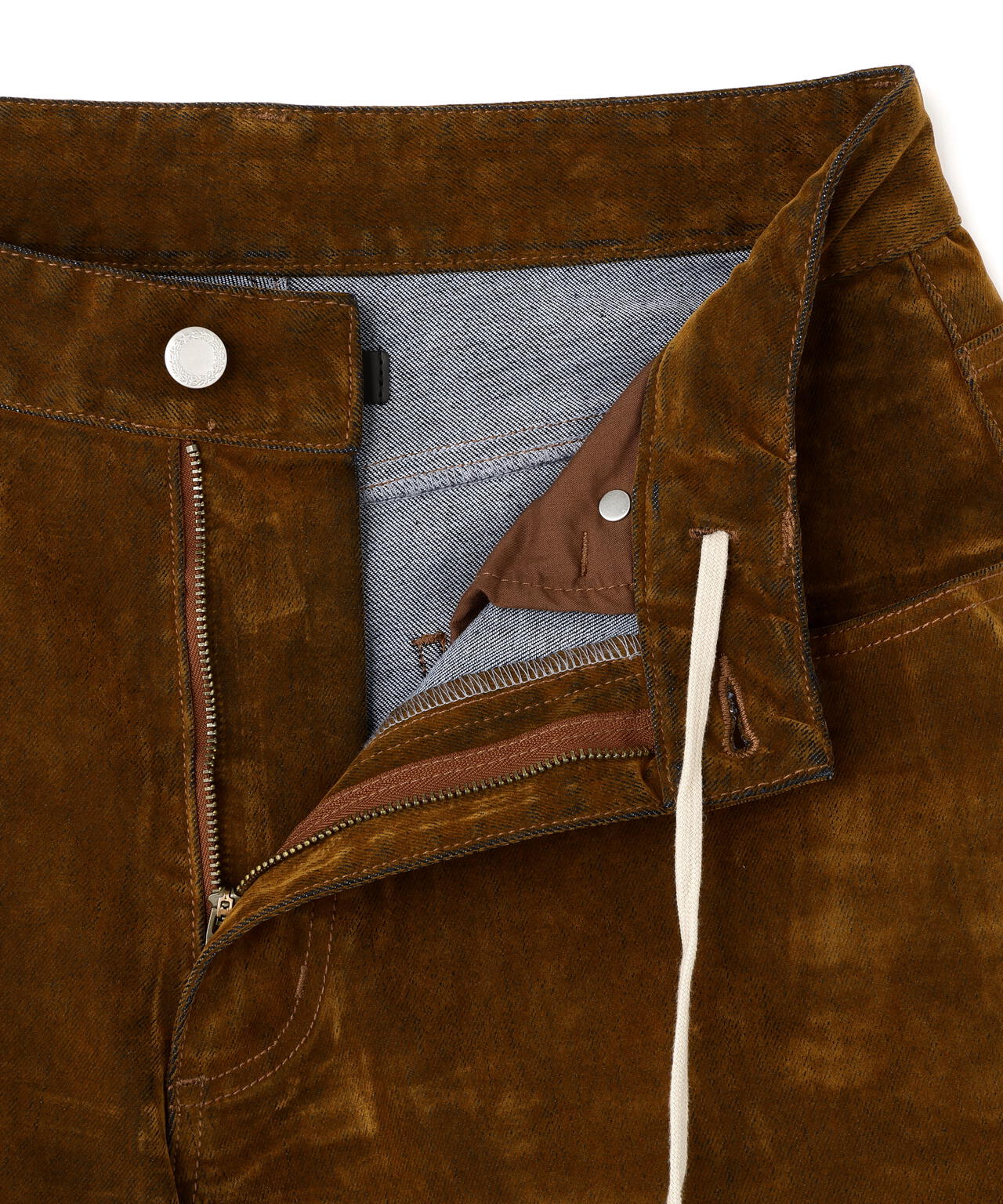 DankeSchon/ダンケシェーン/FLOCKY DENIM FLARE CARGO PANTS