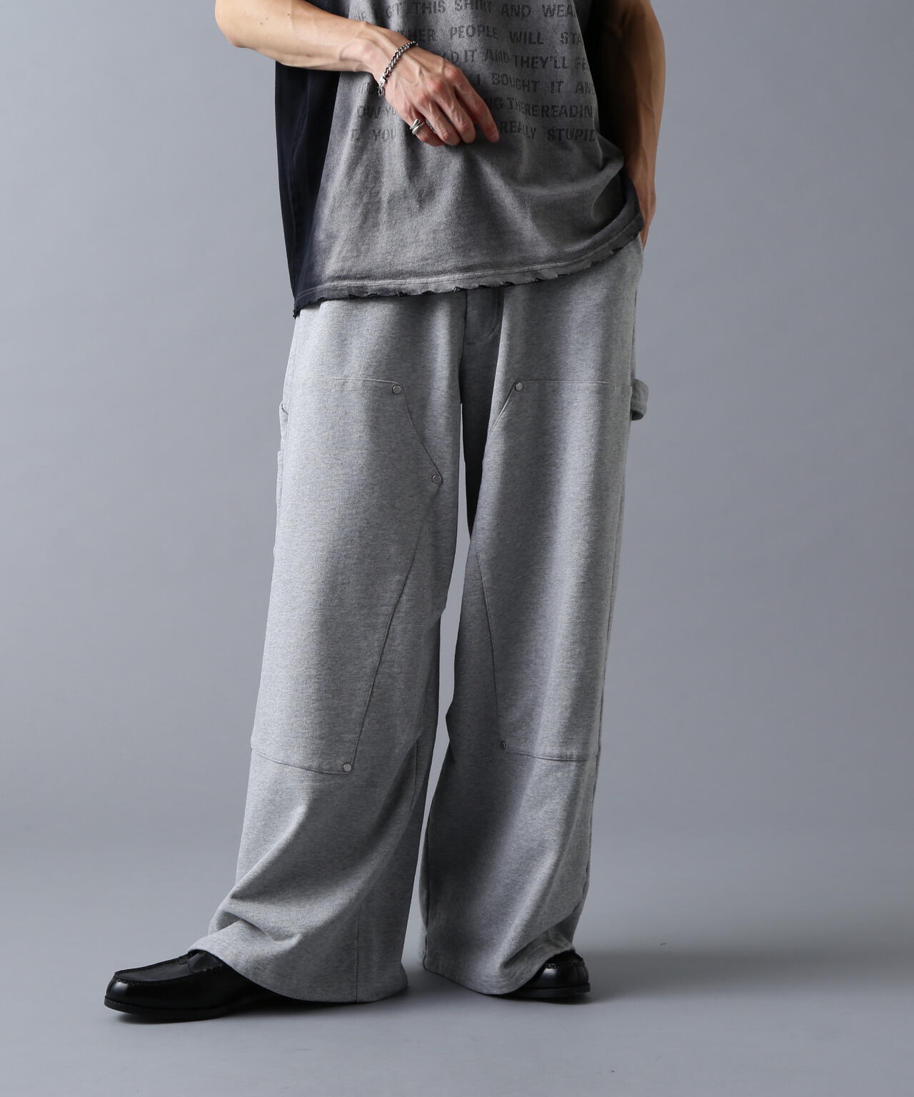 DankeSchon/ダンケシェーン/480HW SWEAT W-KNEE PAINTER PANTS