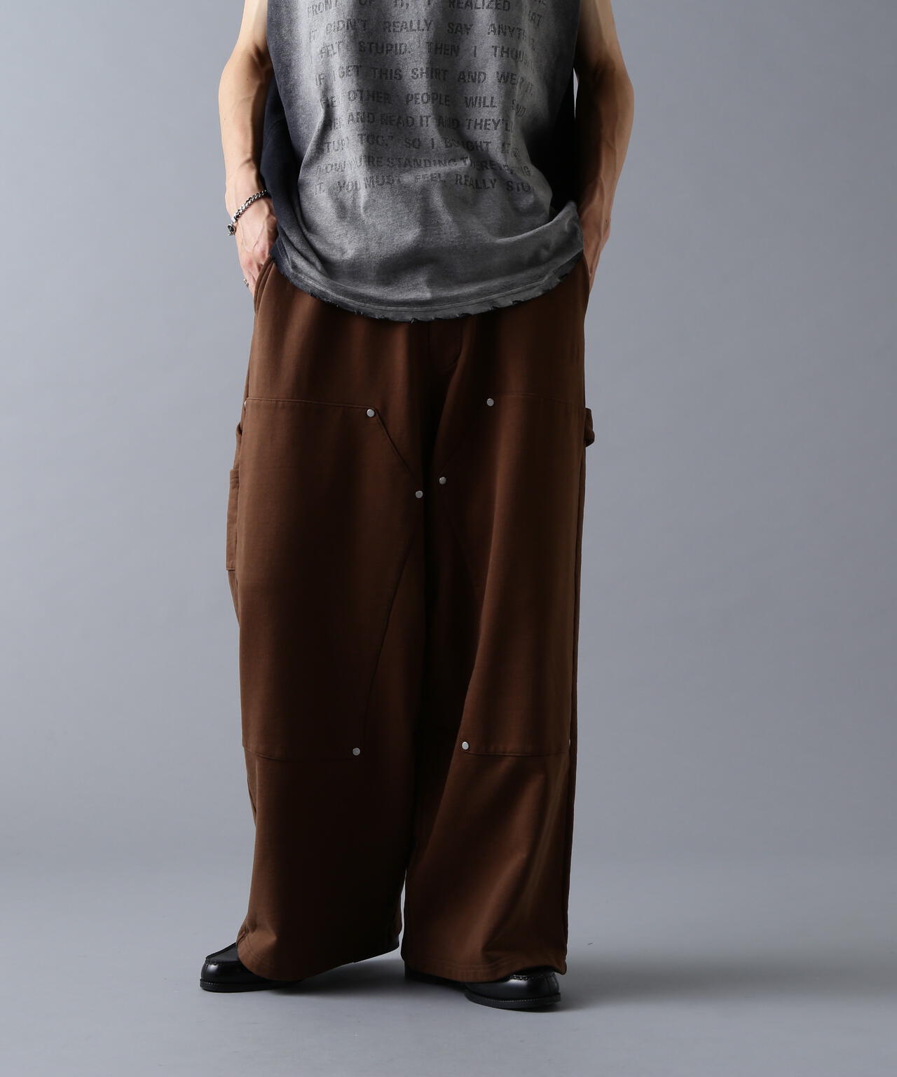 DankeSchon/ダンケシェーン/480HW SWEAT W-KNEE PAINTER PANTS