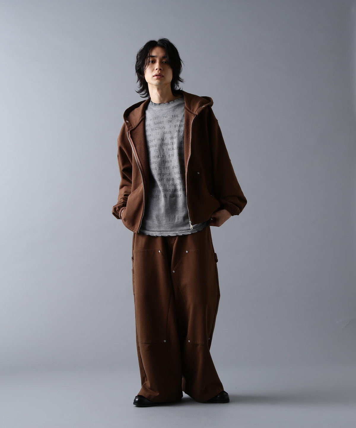 DankeSchon/ダンケシェーン/480HW SWEAT W-KNEE PAINTER PANTS