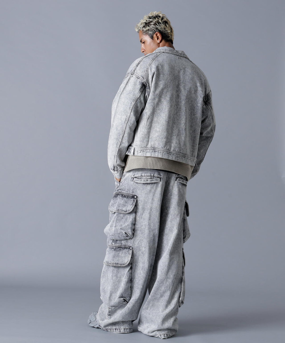 DankeSchon/ダンケシェーン/12OZ CHEMICAL DENIM CARGO PANTS