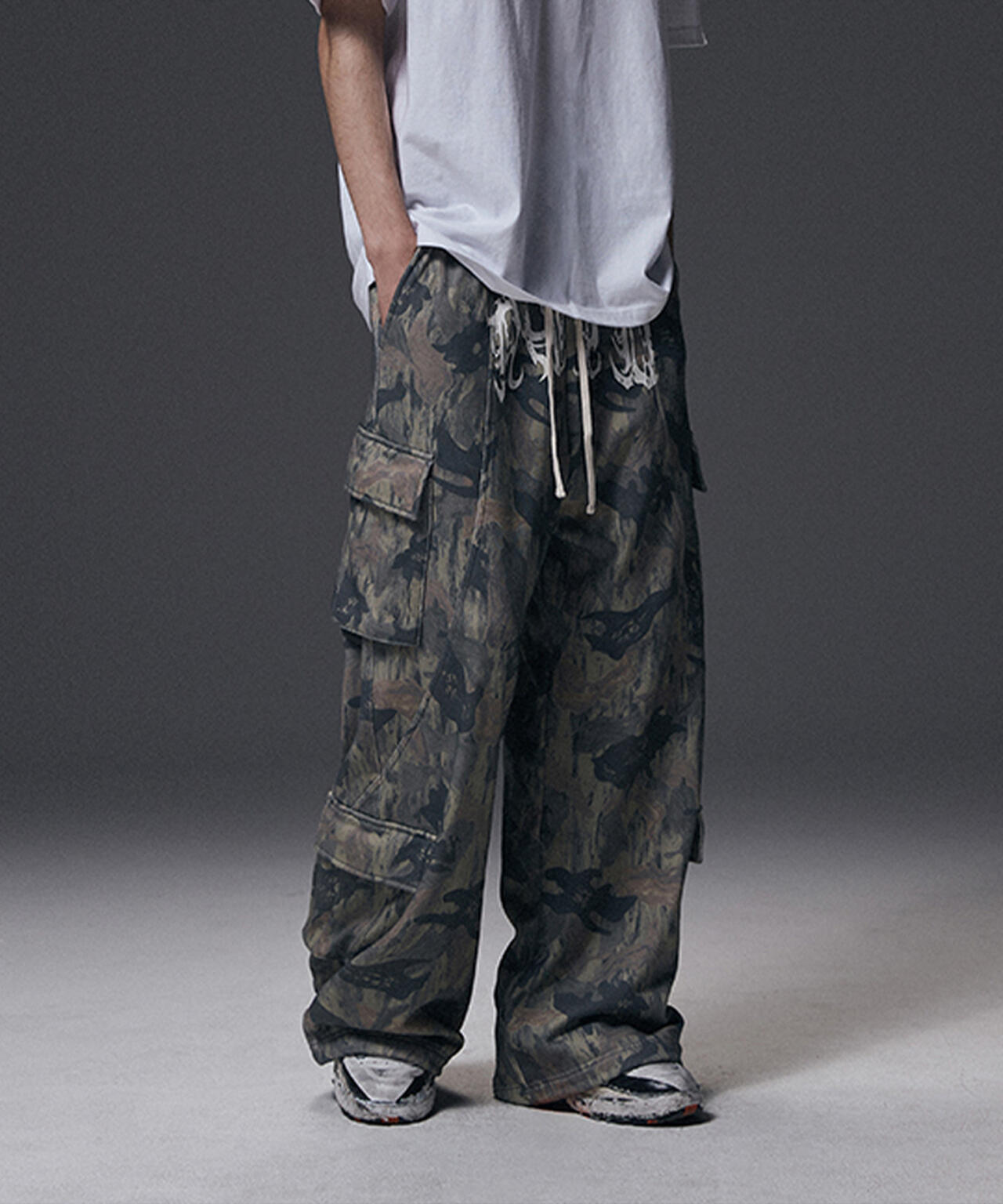 NOT4NERD/ノットフォーナード/CAMO MULTI CARGO SWEAT PANTS