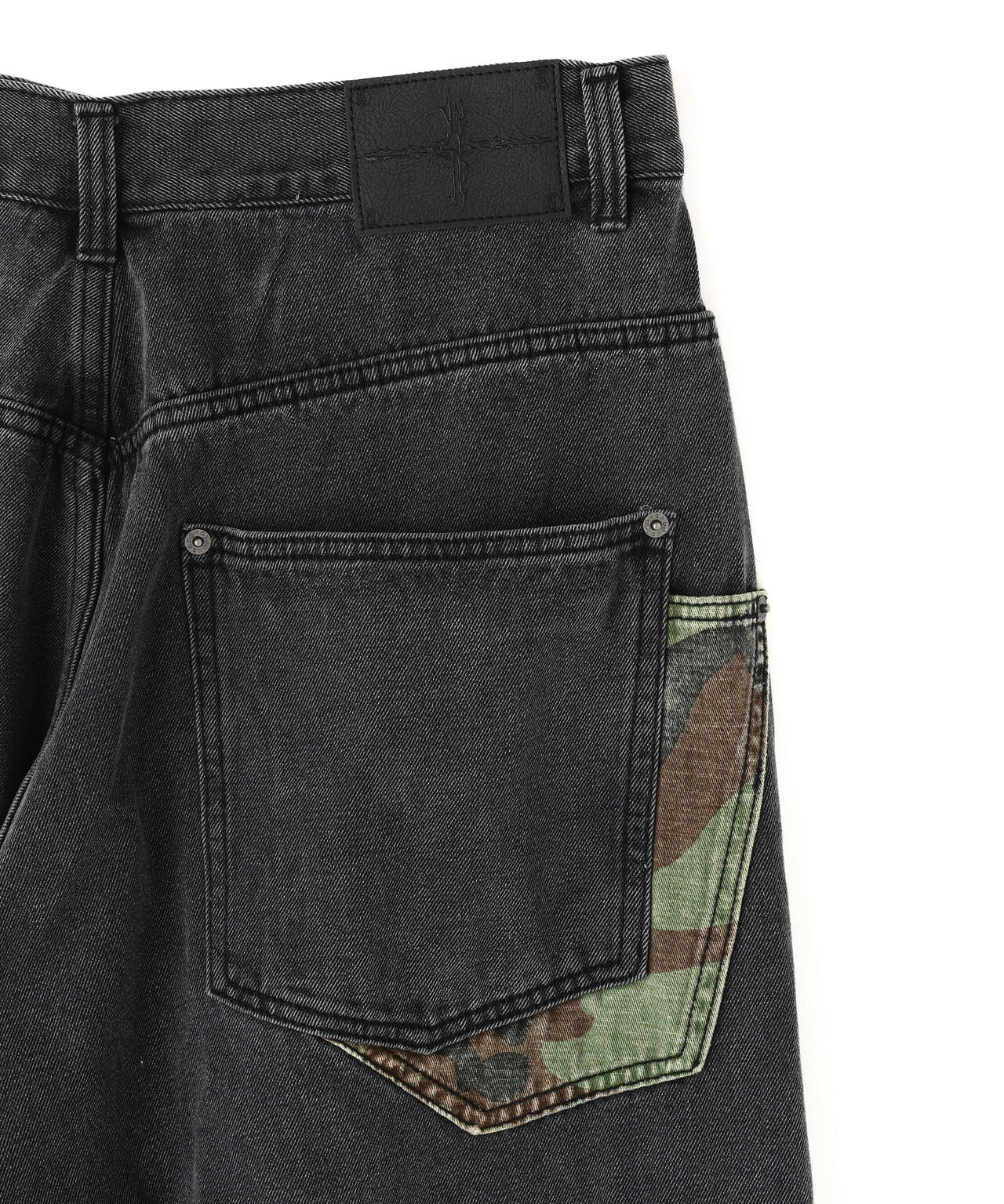 NOT4NERD/ノットフォーナード/CAMO PATCHWORK DENIM PANTS