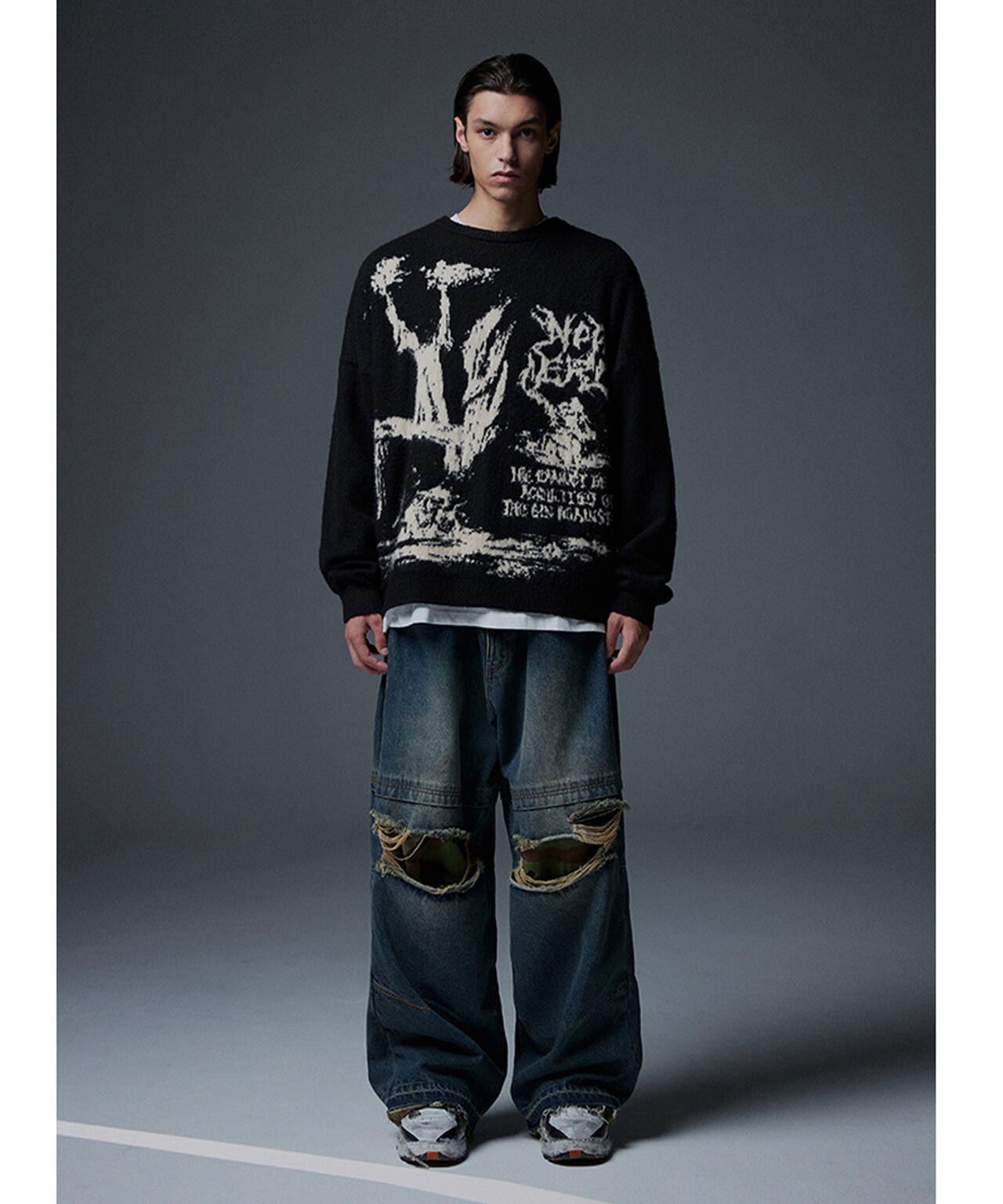 NOT4NERD/ノットフォーナード/CAMO PATCHWORK DENIM PANTS