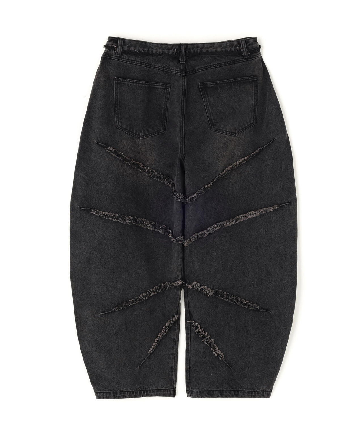NOT4NERD/ノットフォーナード/CUT OFF CURVED DENIM PANTS