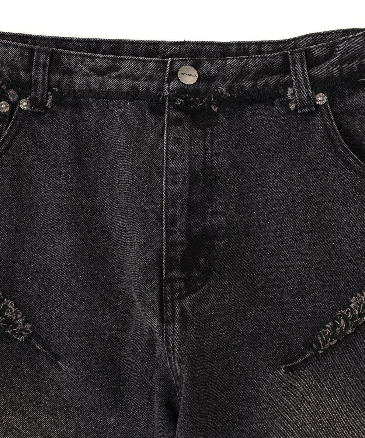NOT4NERD/ノットフォーナード/CUT OFF CURVED DENIM PANTS