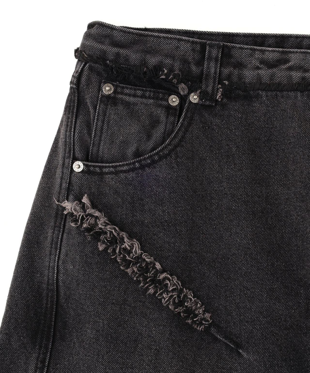 NOT4NERD/ノットフォーナード/CUT OFF CURVED DENIM PANTS