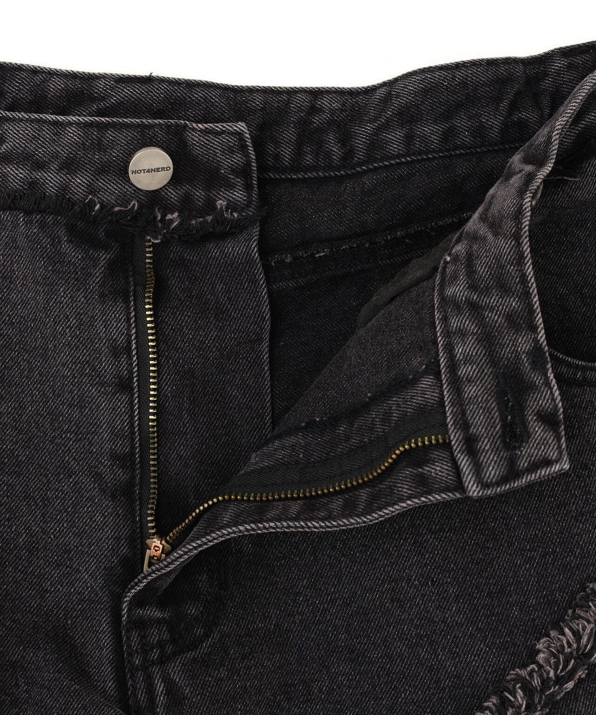 NOT4NERD/ノットフォーナード/CUT OFF CURVED DENIM PANTS