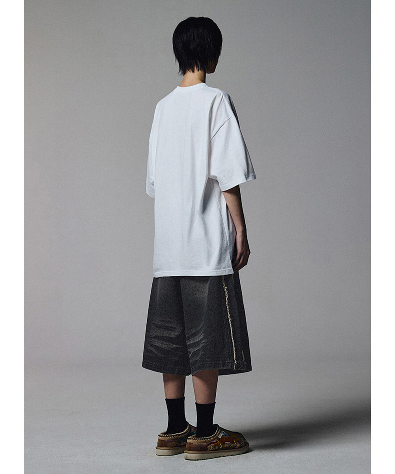 NOT4NERD/ノットフォーナード/THORNS LINE CUT OFF SHORTS