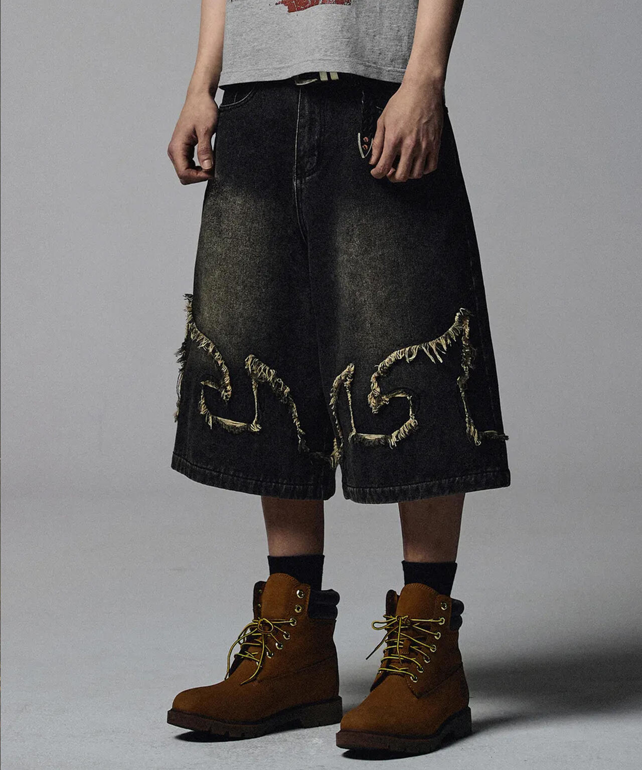 NOT4NERD/ノットフォーナード/FLAME DENIM SHORTS