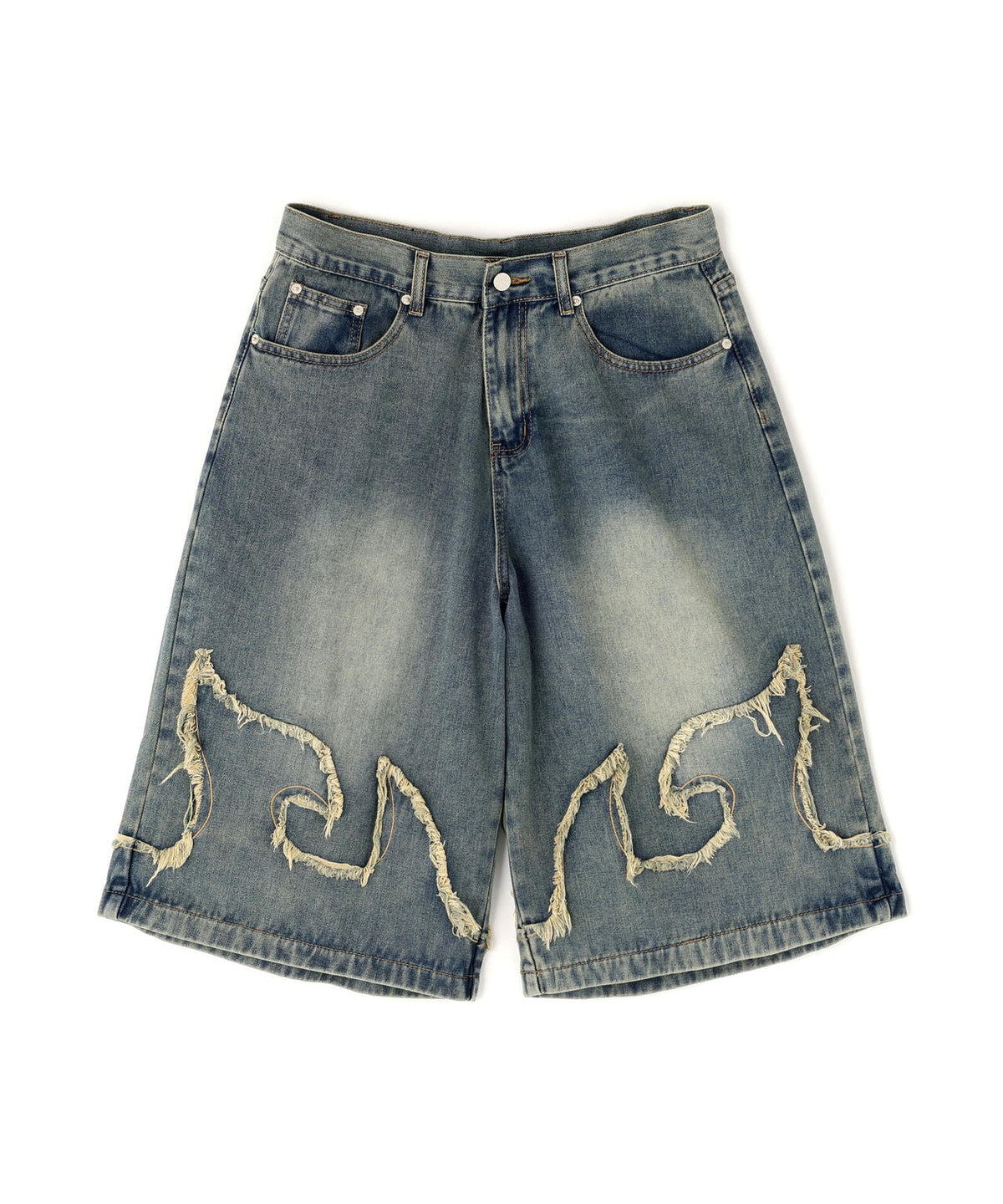 NOT4NERD/ノットフォーナード/FLAME DENIM SHORTS