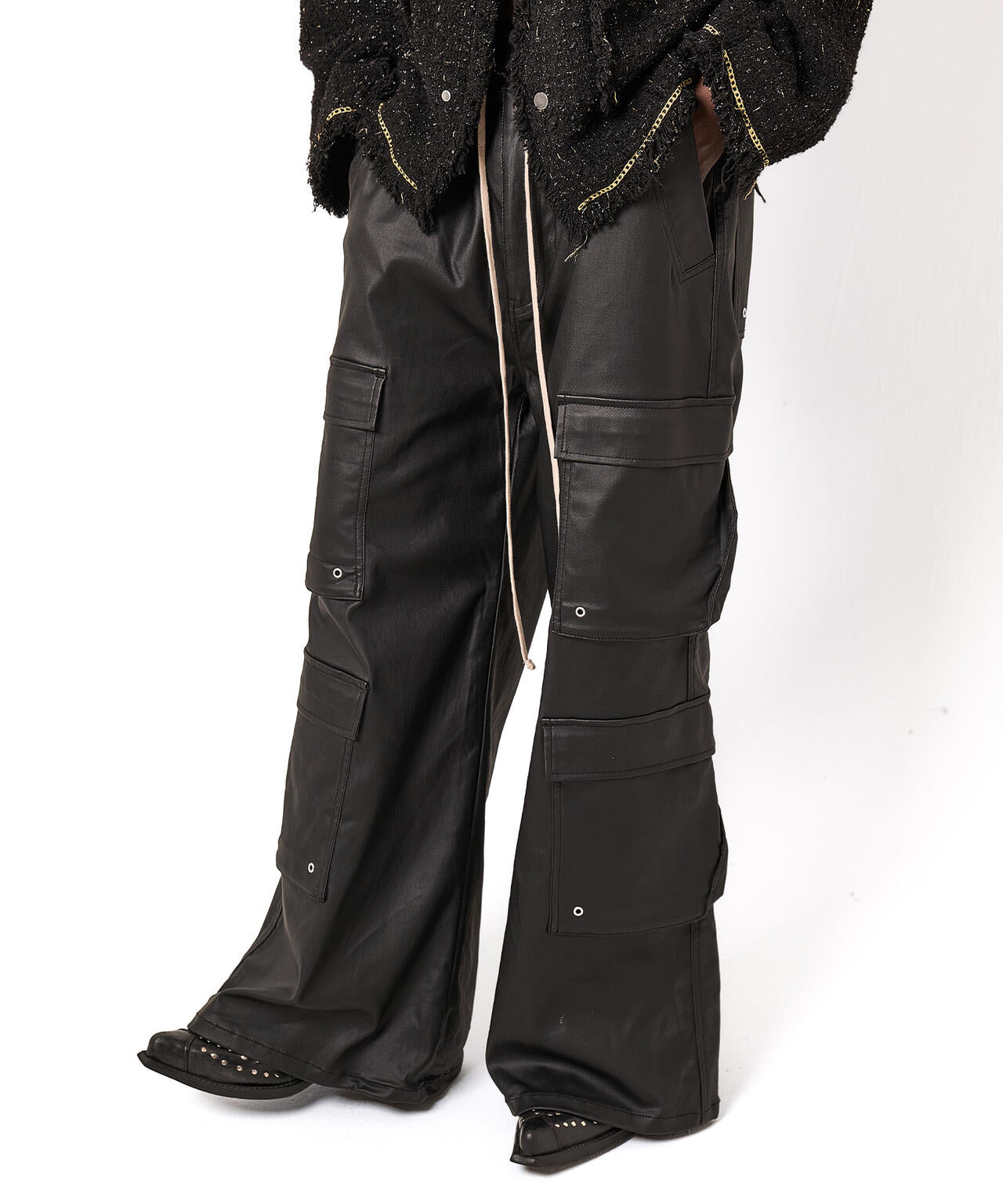 DankeSchon/ダンケシェーン/COATING FLARE CARGO PANTS