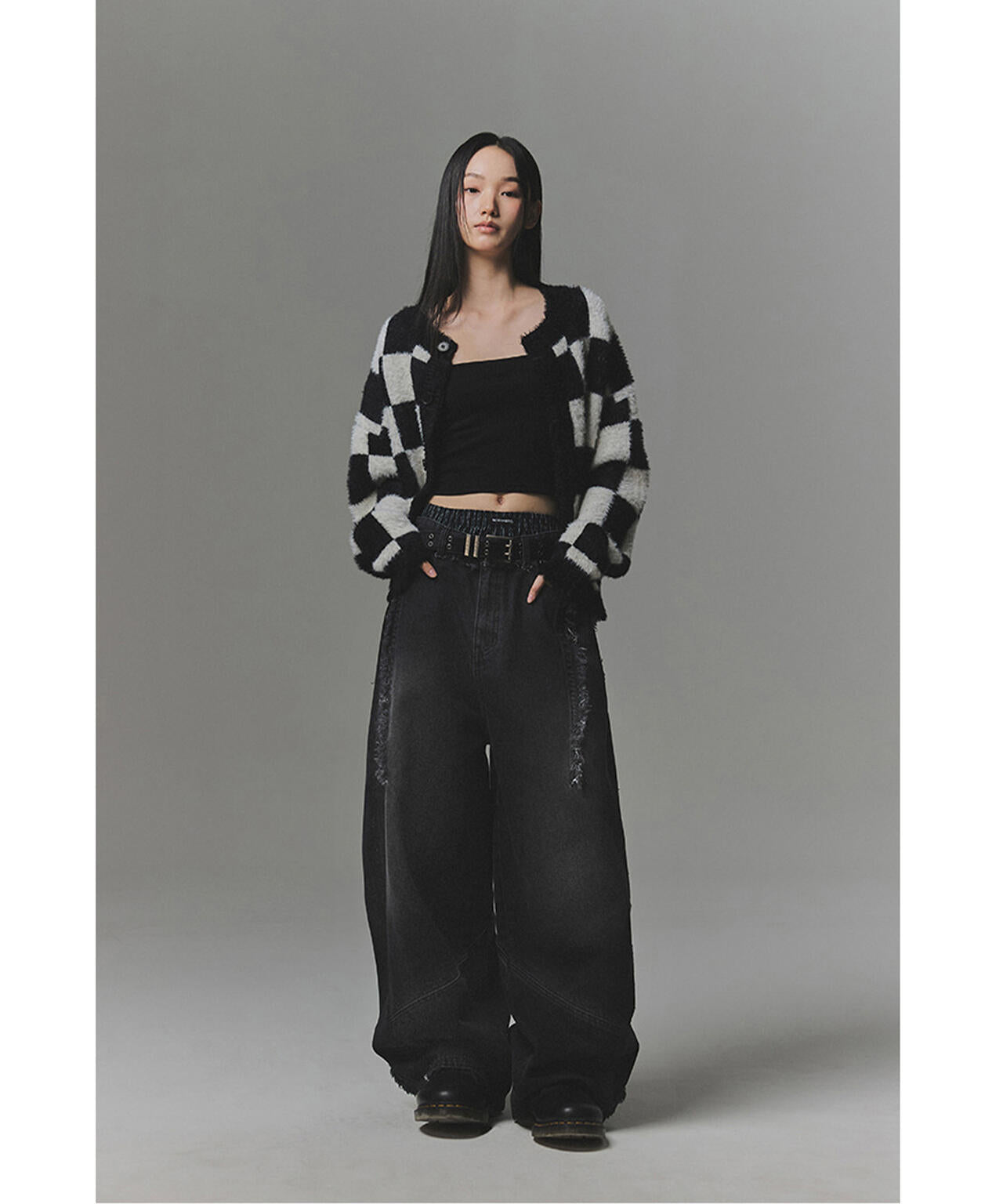 NOT4NERD/ノットフォーナード/MULTI CUT OFF CURVED DENIM PANTS
