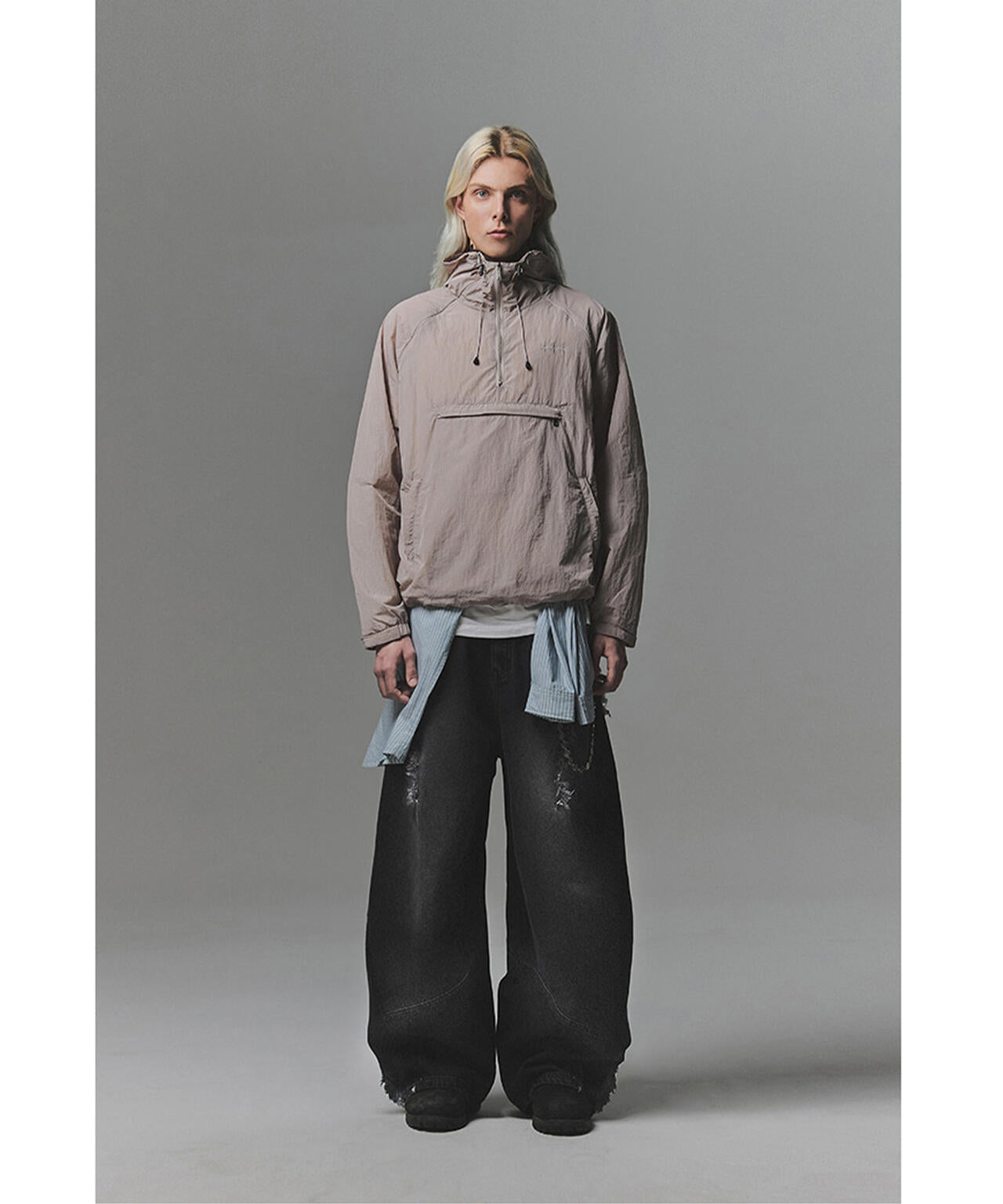 NOT4NERD/ノットフォーナード/MULTI CUT OFF CURVED DENIM PANTS
