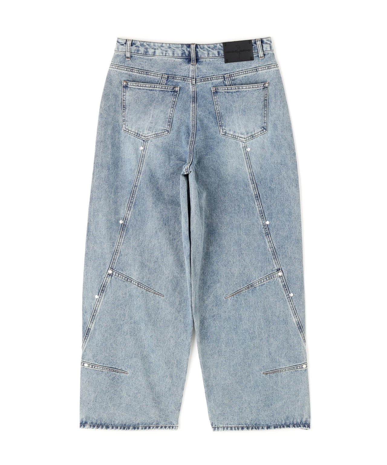 NOT4NERD/ノットフォーナード/STUD INCISION CURVED DENIM PANTS