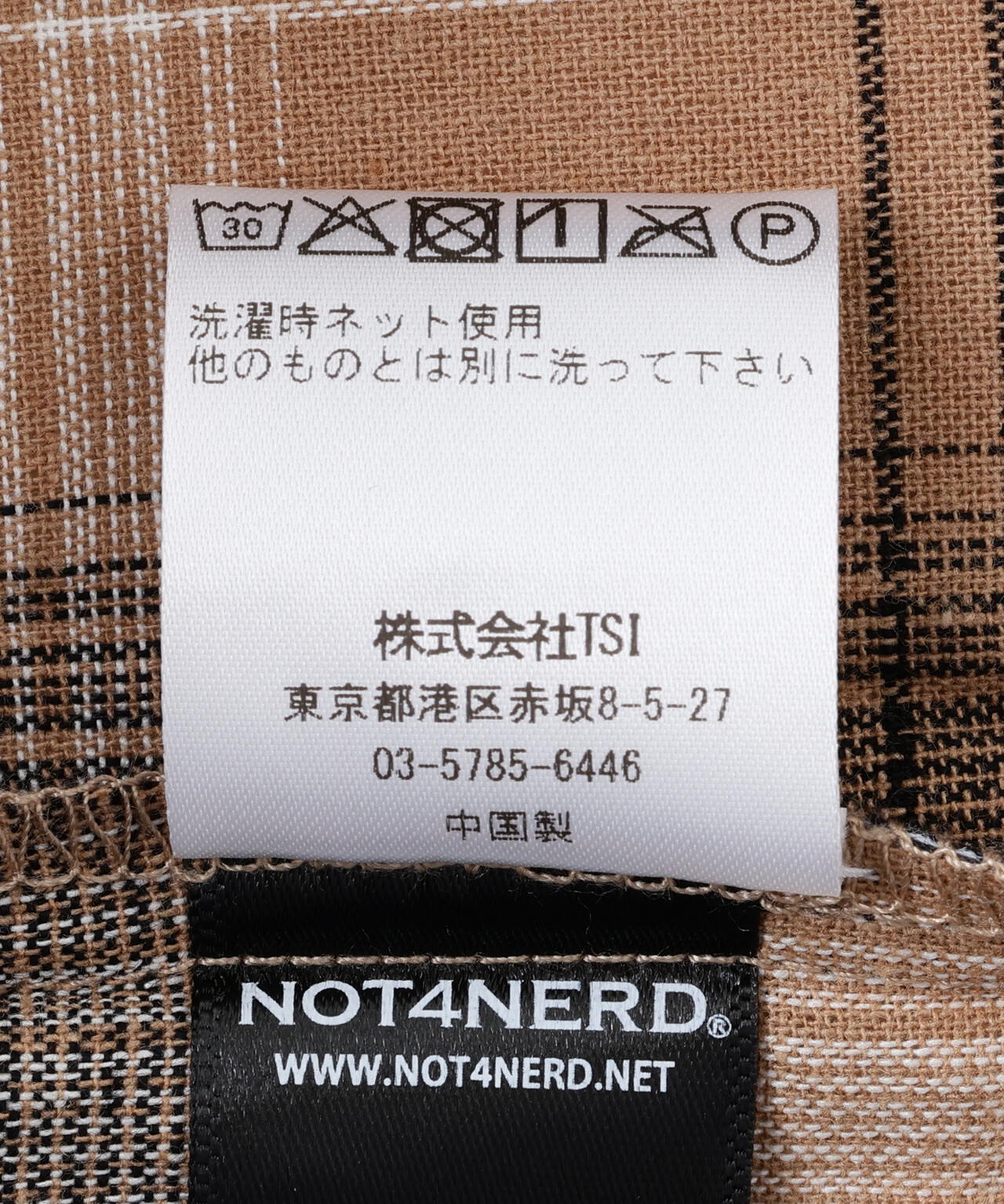 NOT4NERD/ノットフォーナード/TEMPLE PATCH CHEKERED SHIRT