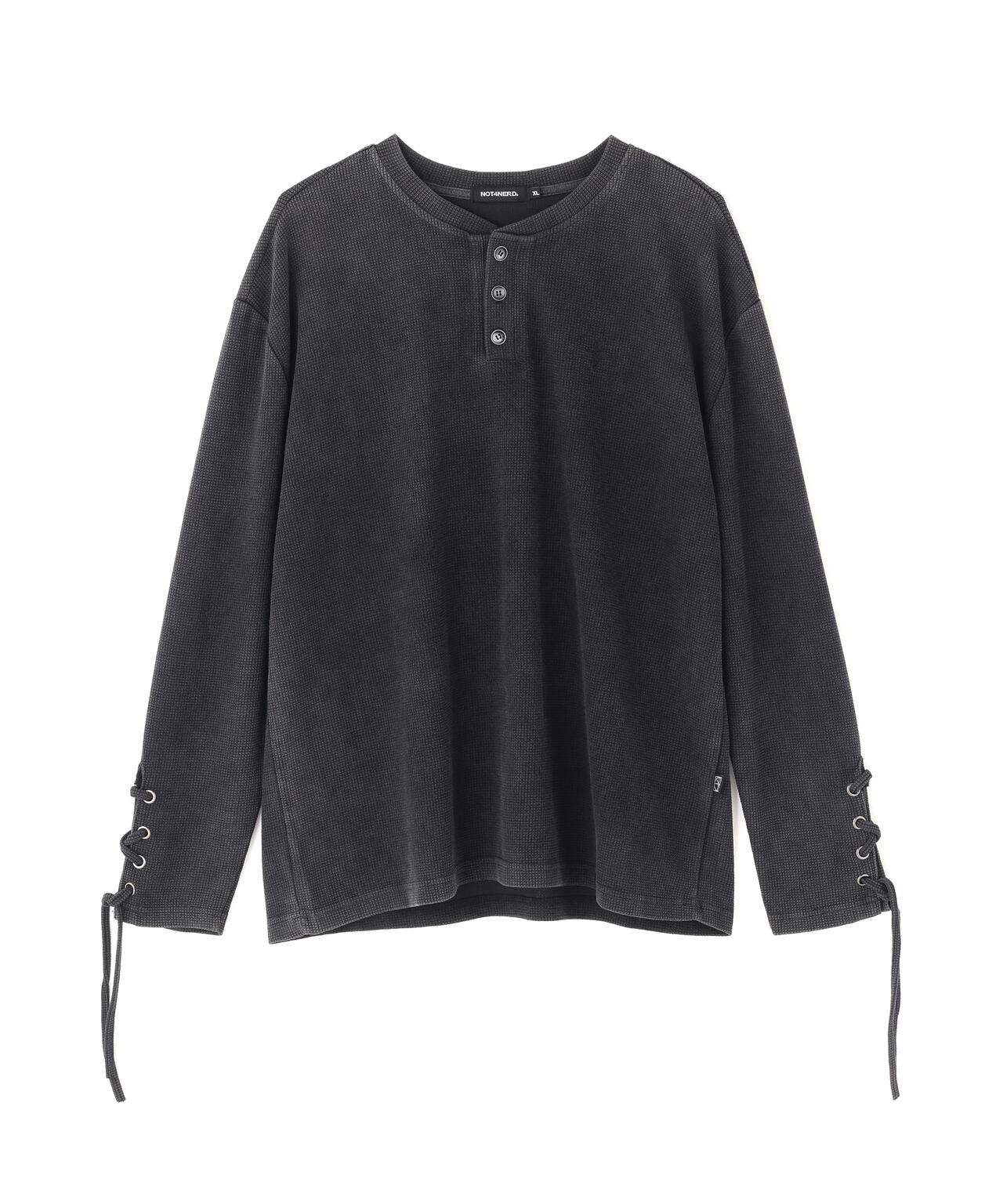 NOT4NERD/ノットフォーナード/Pigment Sleeve Lace Henley