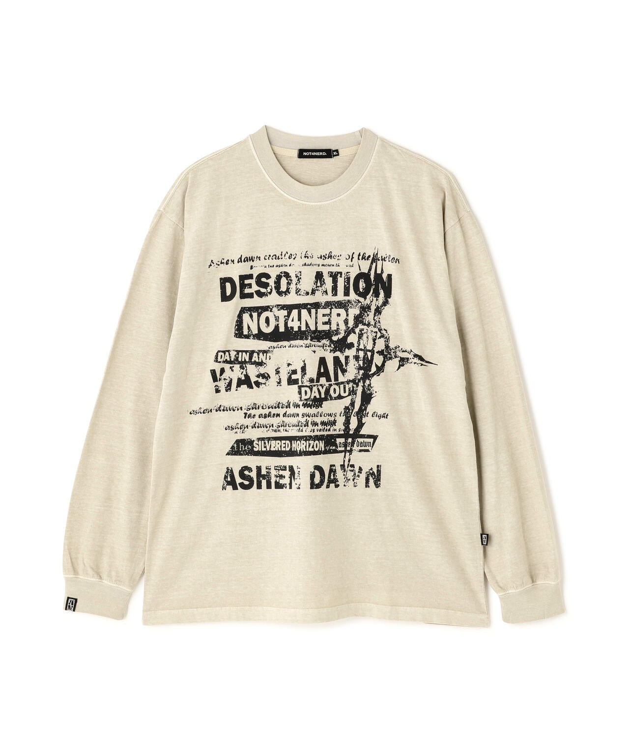 NOT4NERD/ノットフォーナード/POSTER ASHEN DAWN PIGMENT L/S TEE