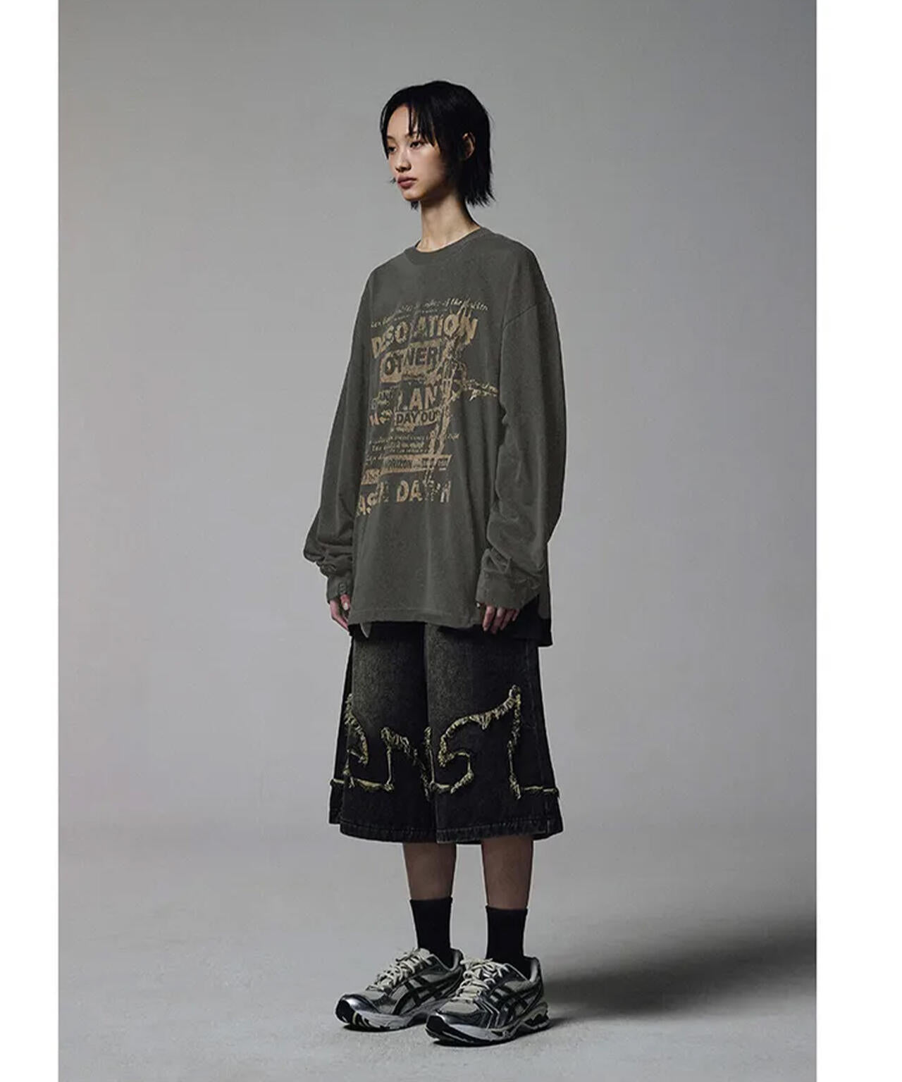 NOT4NERD/ノットフォーナード/POSTER ASHEN DAWN PIGMENT L/S TEE