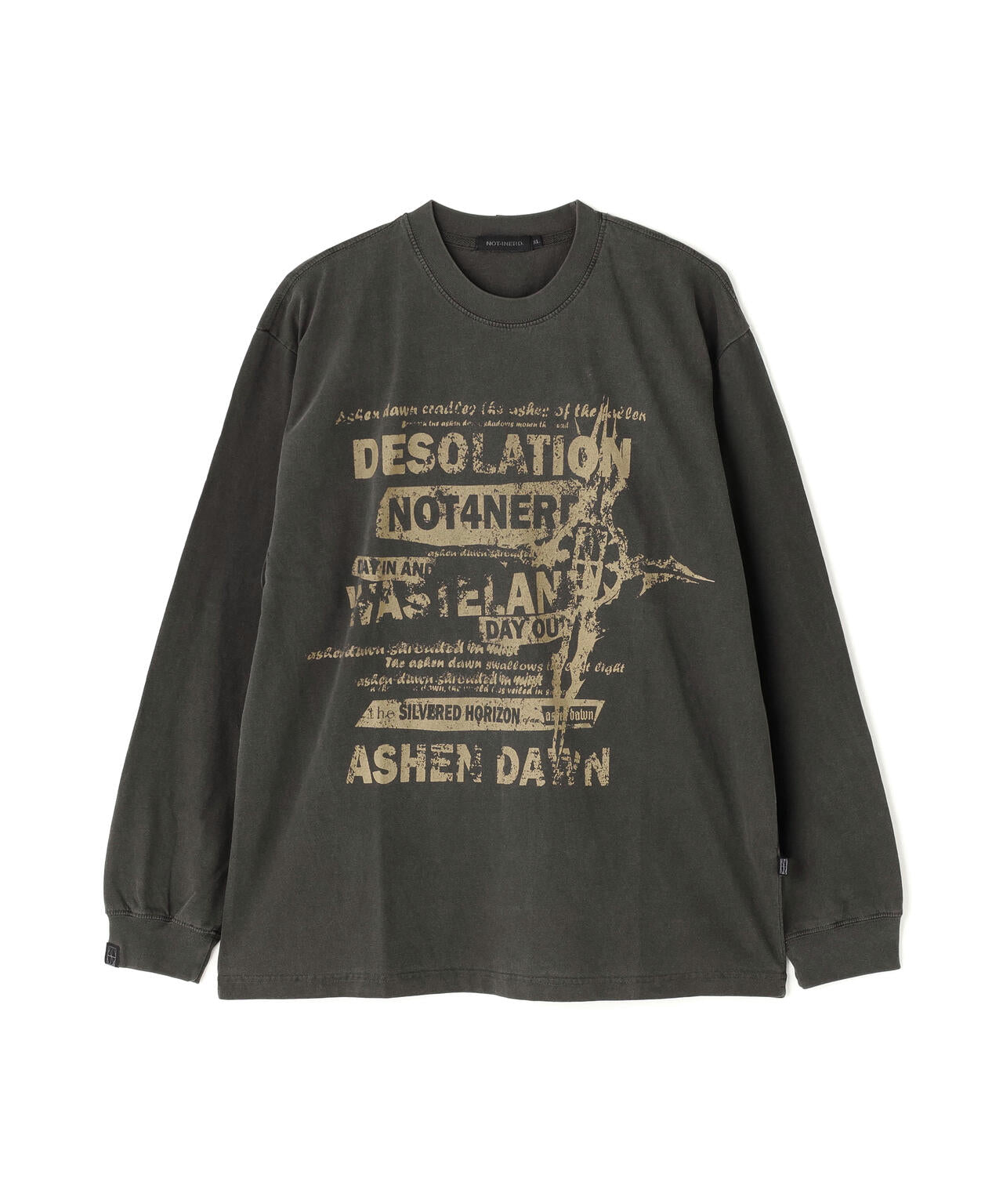 NOT4NERD/ノットフォーナード/POSTER ASHEN DAWN PIGMENT L/S TEE