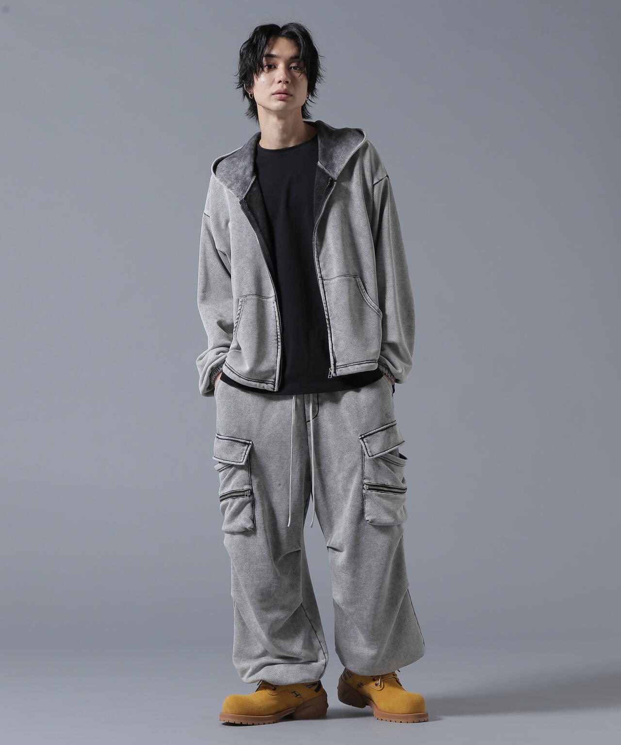 【WEB&DEPOT限定】DankeSchon/ダンケシェーン/SWEAT SHORT ZIP-HOODIE