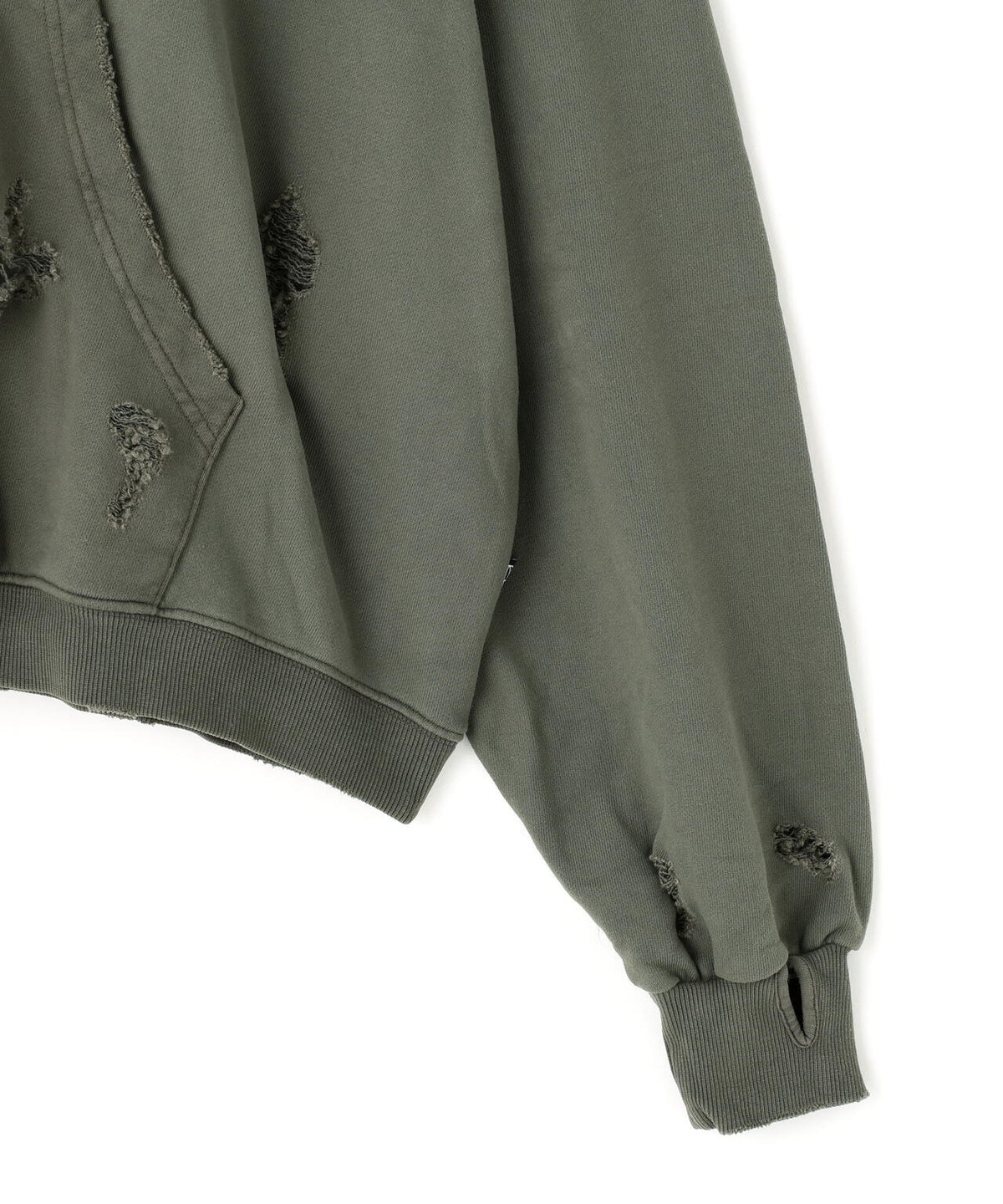 NOT4NERD/ノットフォーナード/DESTROYED PIGMENT GOAT PULLOVER HOODIE