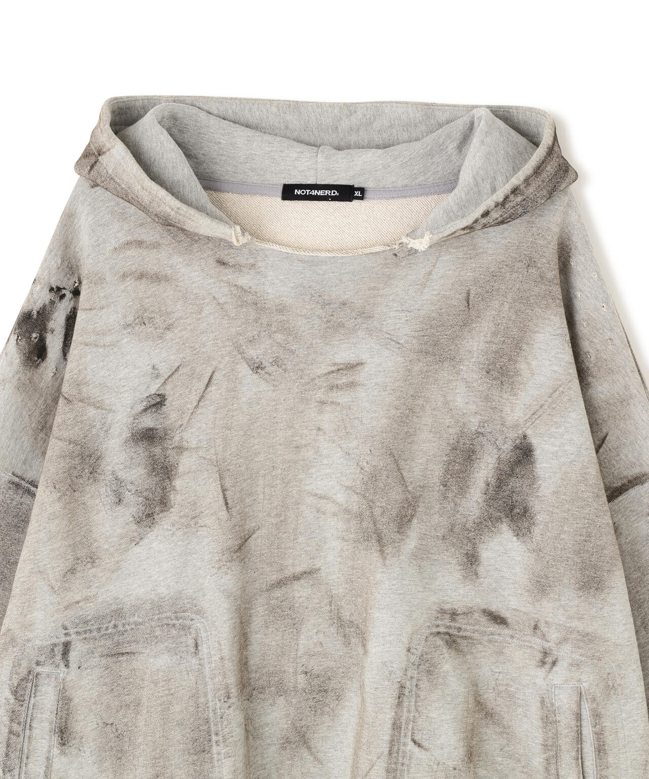 NOT4NERD/ノットフォーナード/DAMAGE WASHED PATCH PULLOVER HOODIE