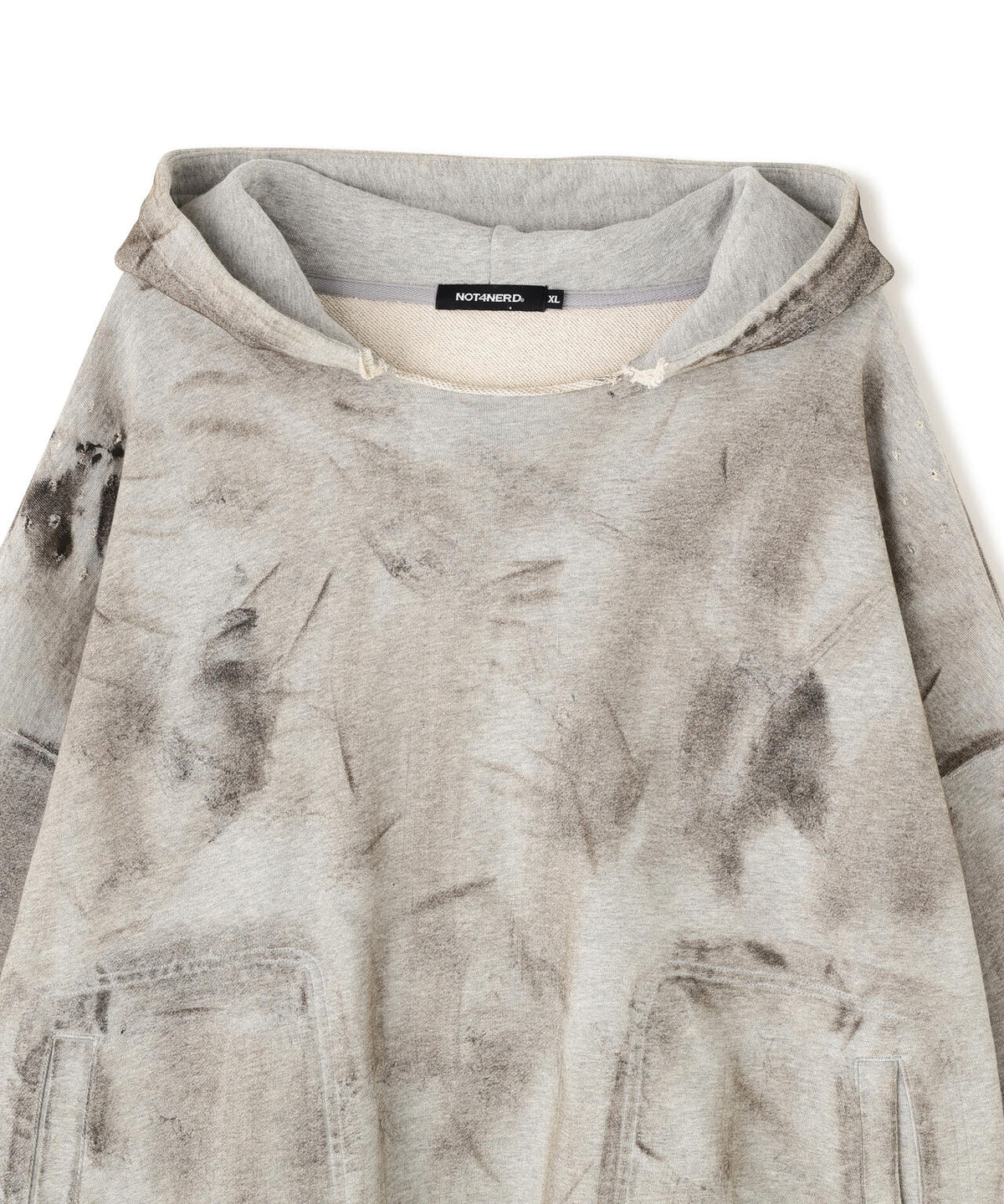 NOT4NERD/ノットフォーナード/DAMAGE WASHED PATCH PULLOVER HOODIE