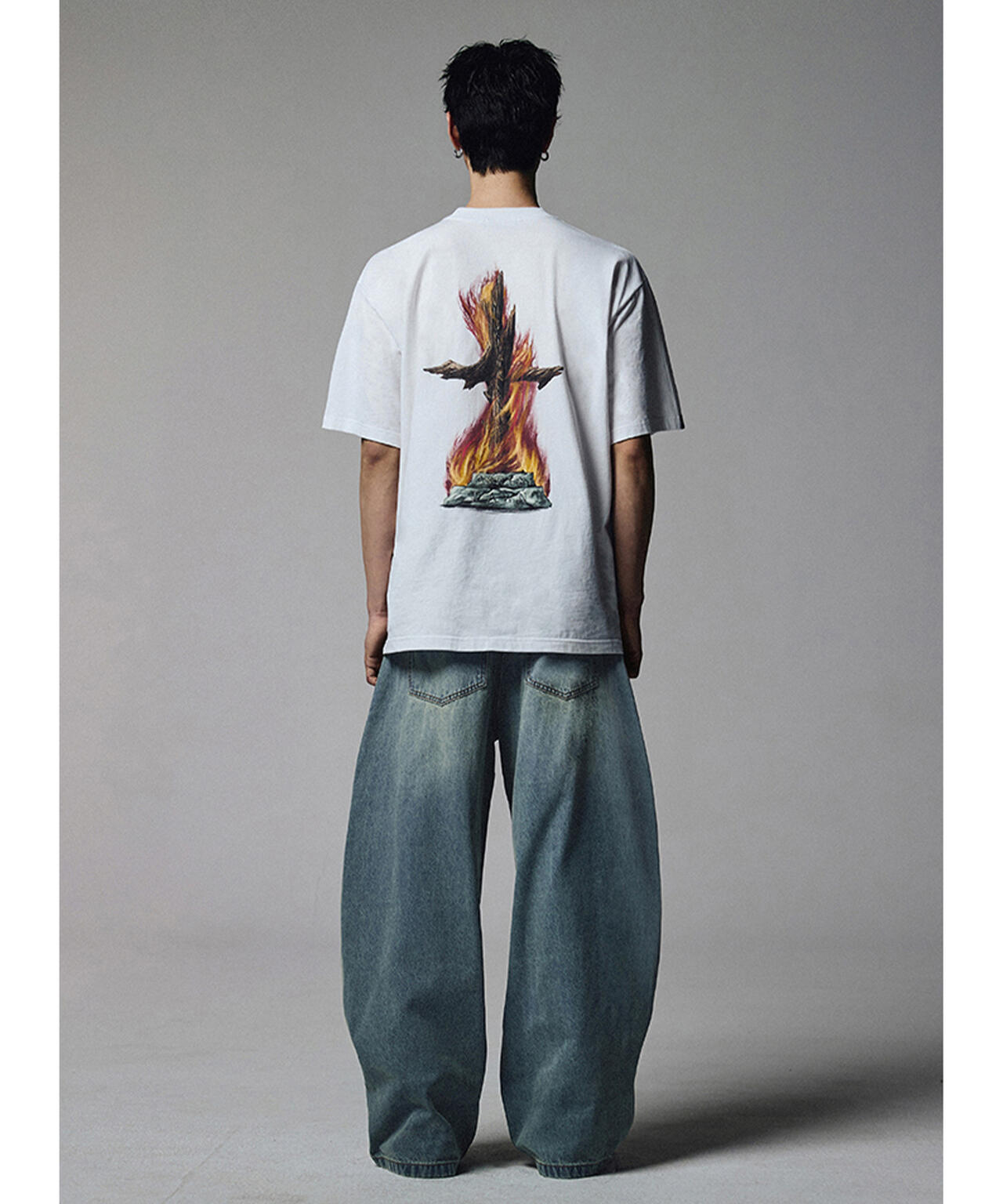 NOT4NERD/ノットフォーナード/BURNNING STAKE T-SHIRT BROWN