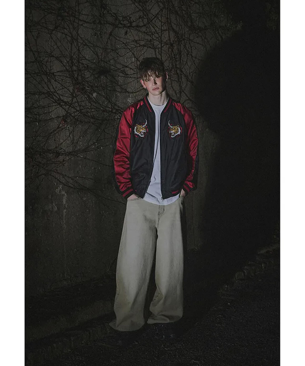 NOT4NERD/ノットフォーナード/HORNED TIGER SATIN SOUVENIR JACKET