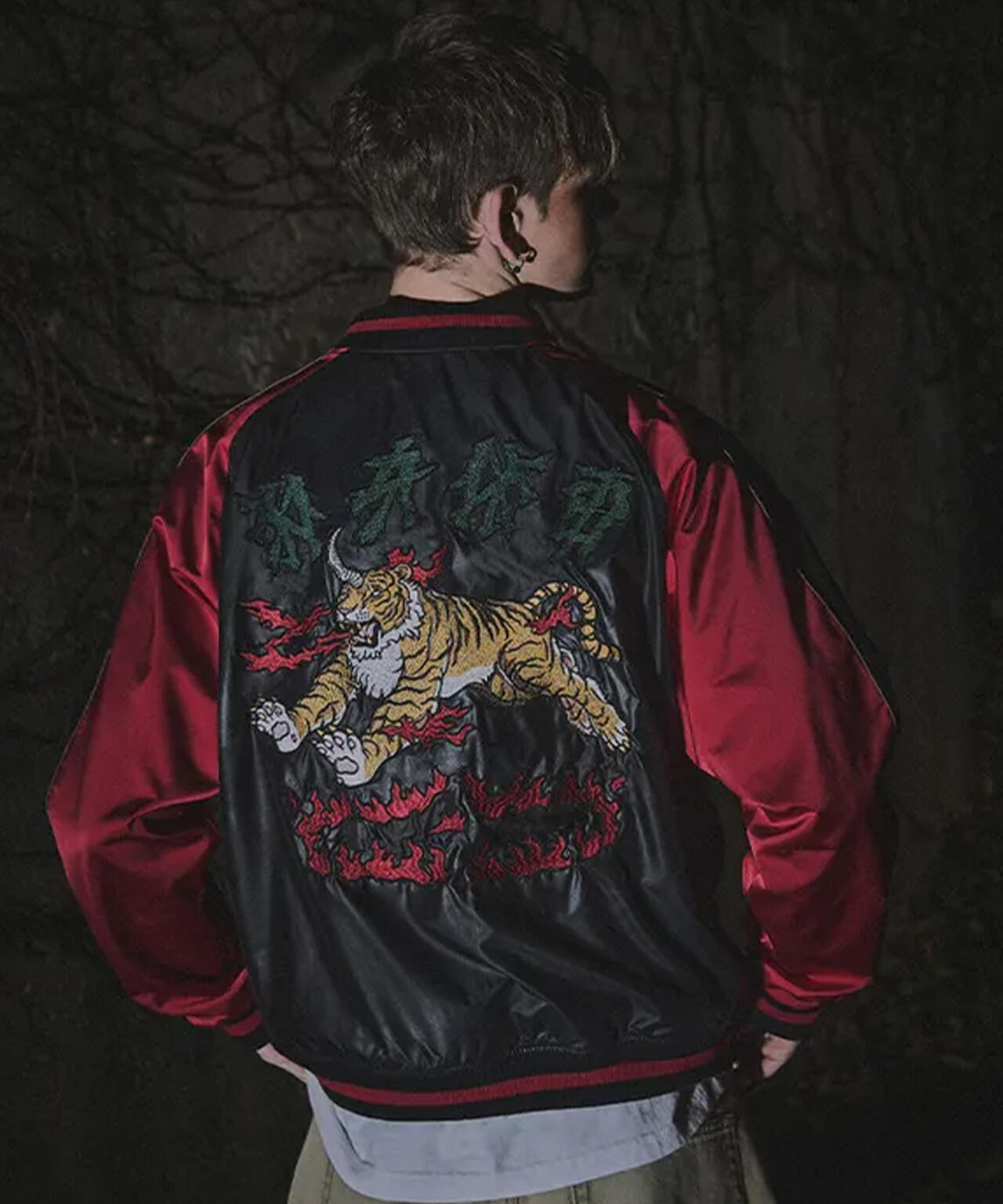 NOT4NERD/ノットフォーナード/HORNED TIGER SATIN SOUVENIR JACKET