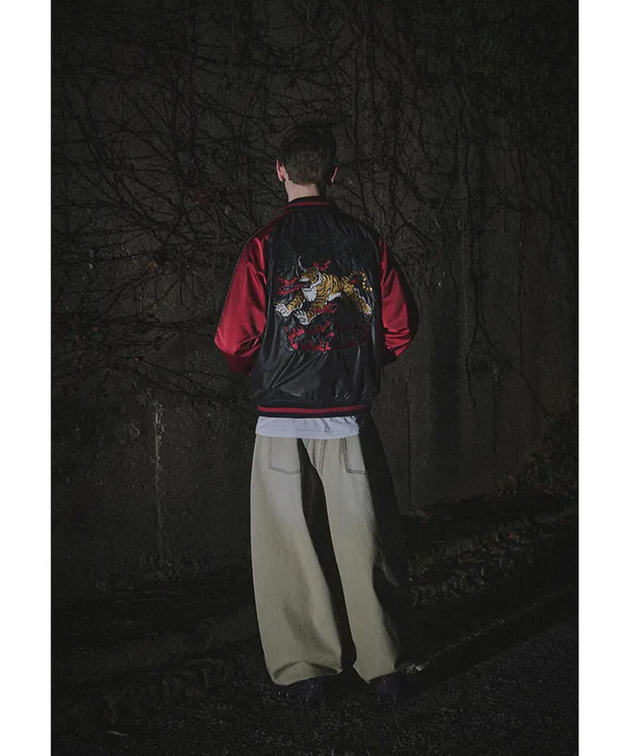 NOT4NERD/ノットフォーナード/HORNED TIGER SATIN SOUVENIR JACKET