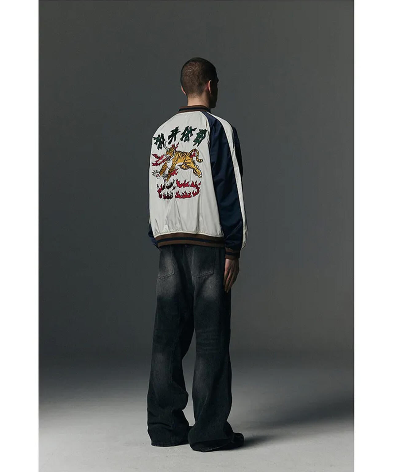 NOT4NERD/ノットフォーナード/HORNED TIGER SATIN SOUVENIR JACKET