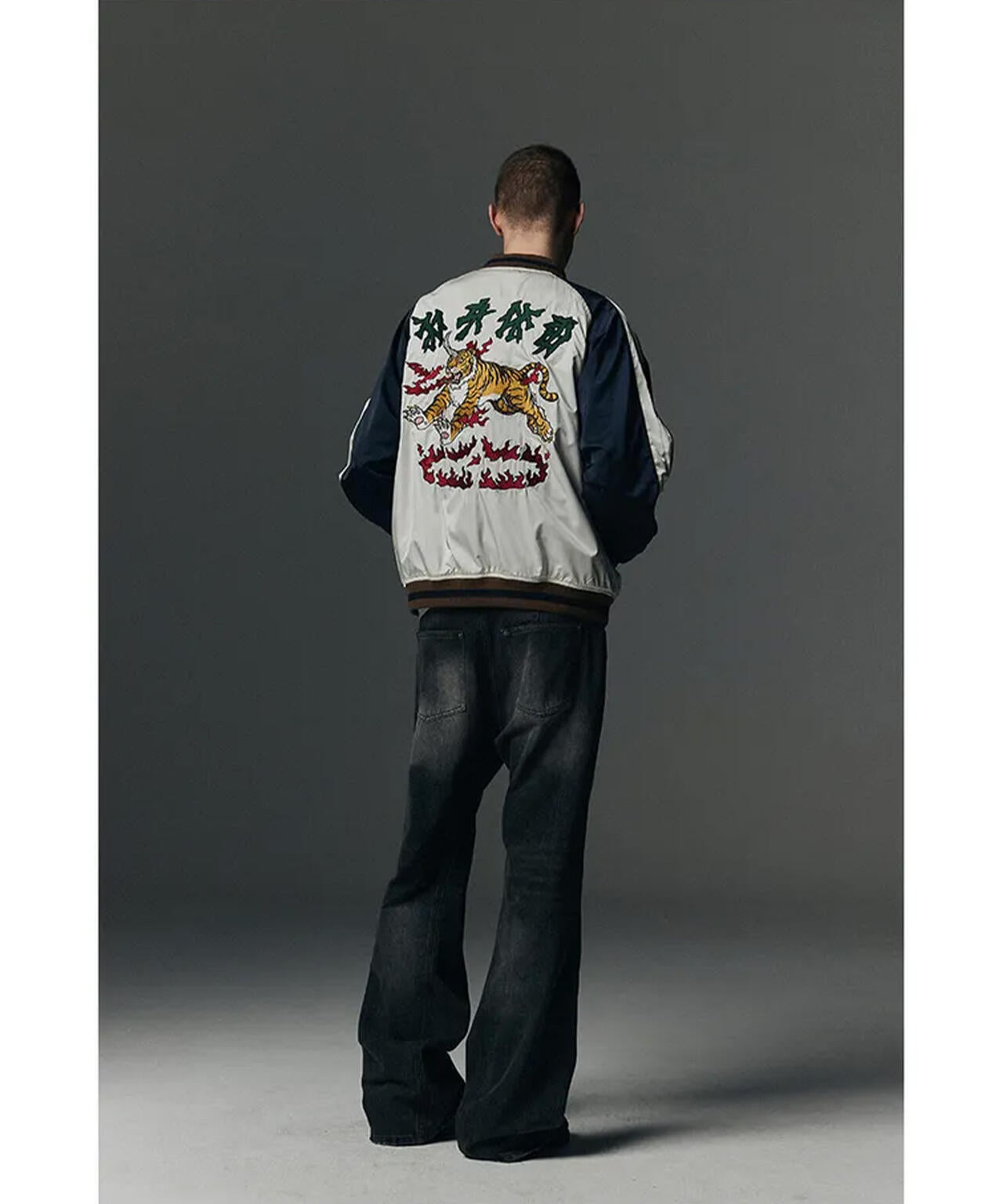 NOT4NERD/ノットフォーナード/HORNED TIGER SATIN SOUVENIR JACKET