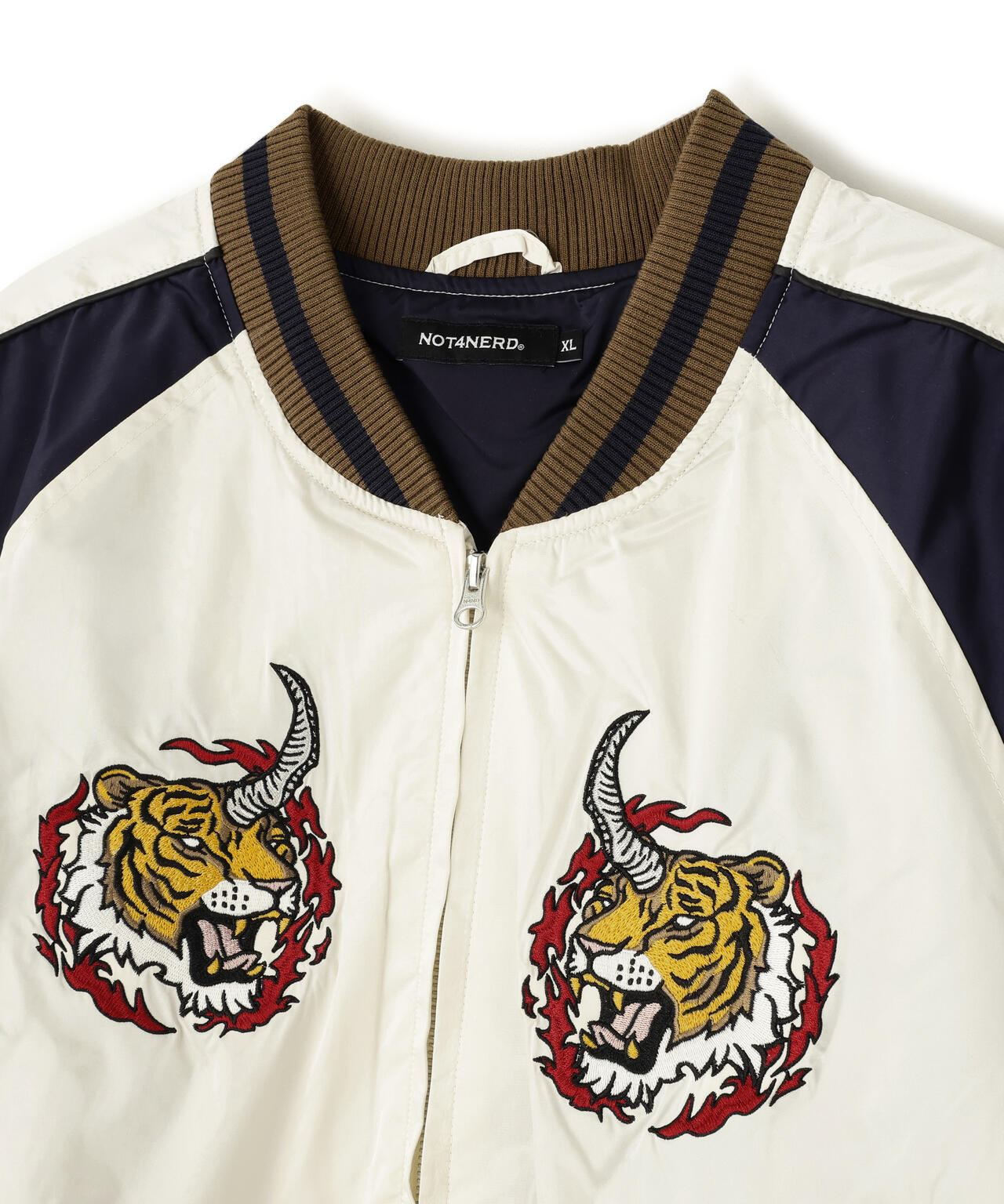 NOT4NERD/ノットフォーナード/HORNED TIGER SATIN SOUVENIR JACKET