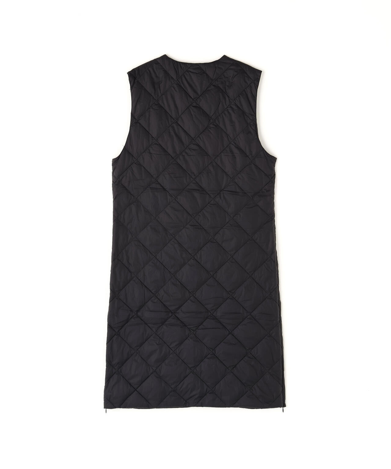 TAION/タイオン/SINGLE SNAP BUTTON V NECK LONG DOWN GILET【WOMEN】