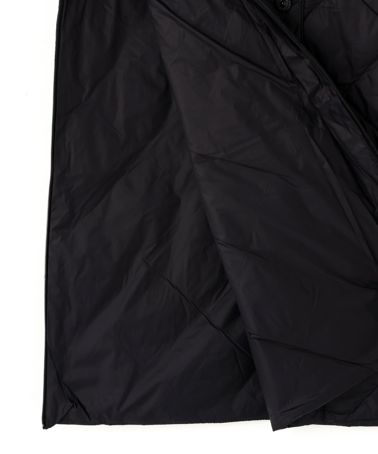 TAION/タイオン/SINGLE SNAP BUTTON V NECK LONG DOWN GILET【WOMEN】