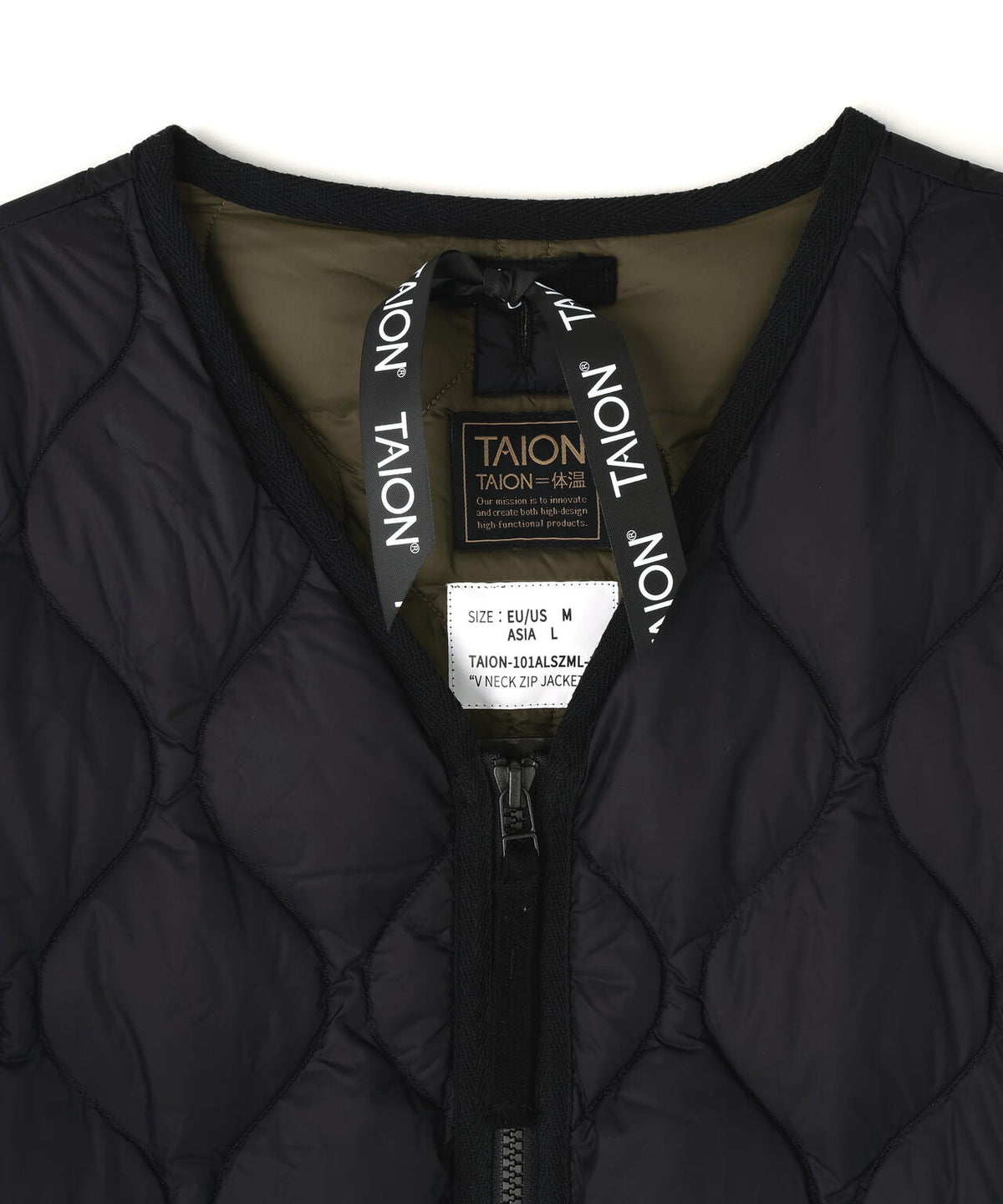 TAION/タイオン/MILITARY W-ZIP VNECK DOWN JACKET-SOFT SHELL【WOMEN】