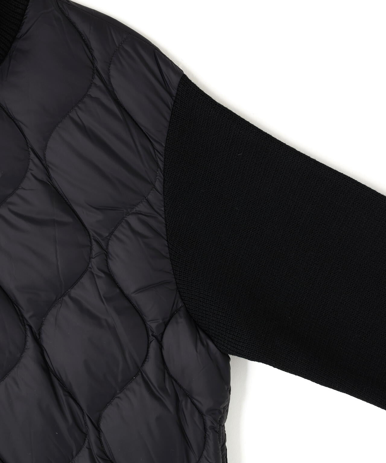 TAION/タイオン/MILITARY HI NECK KNIT+DOWN JACKET SOFT SHELL【WOMEN】