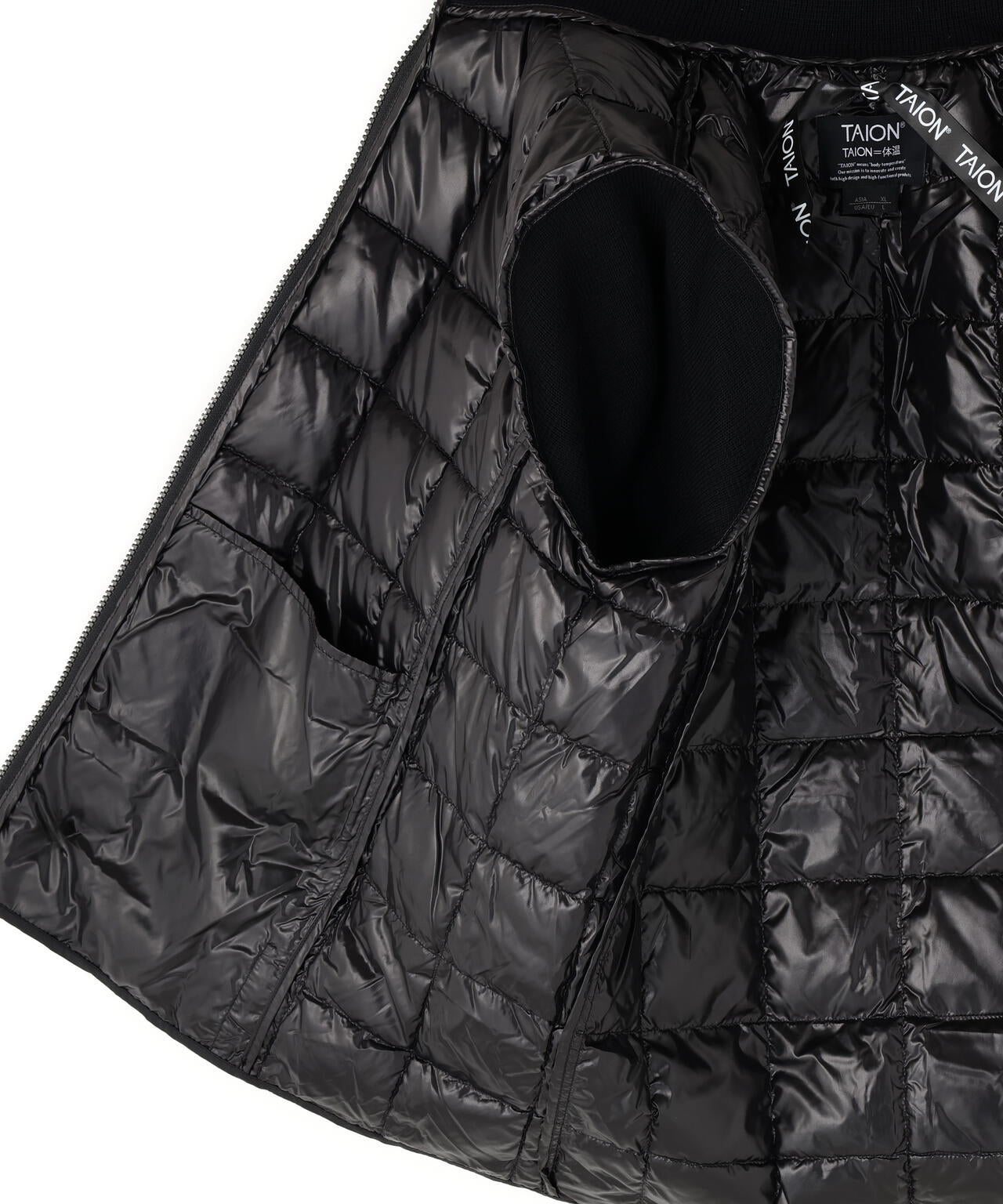 TAION/タイオン/HI NECK DOWN JACKET+SLEEVE KNIT【MEN】