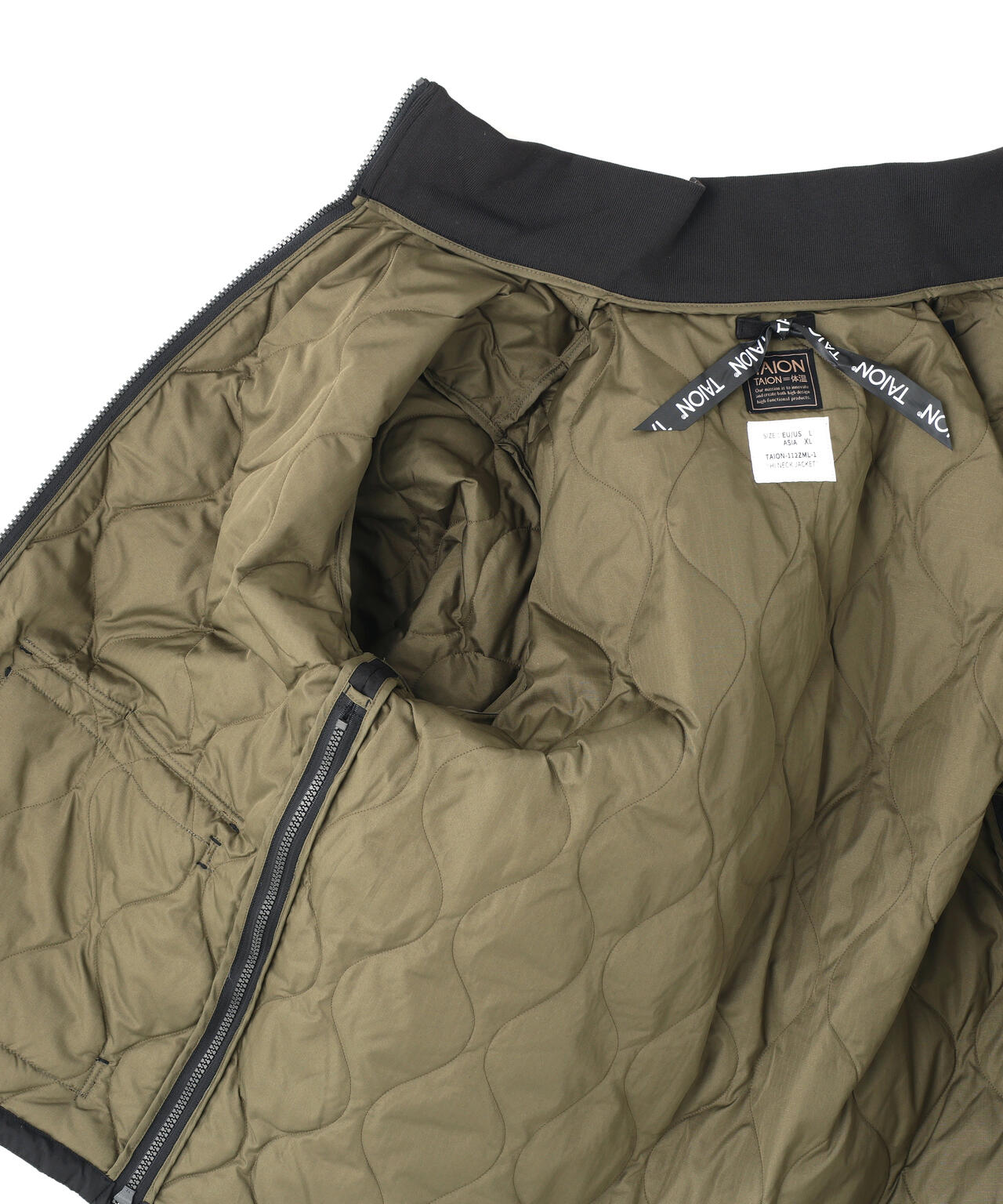 TAION/タイオン/MILITARY LIB HI NECK DOWN JACKET【UNISEX】