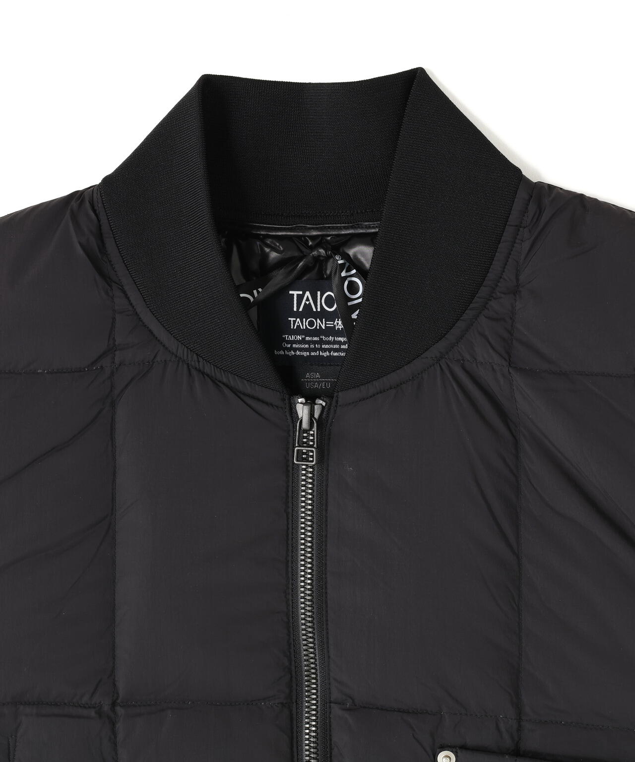 TAION/タイオン/WORK W-ZIP HOOD LIBNECK DOWN JACKET【UNISEX】