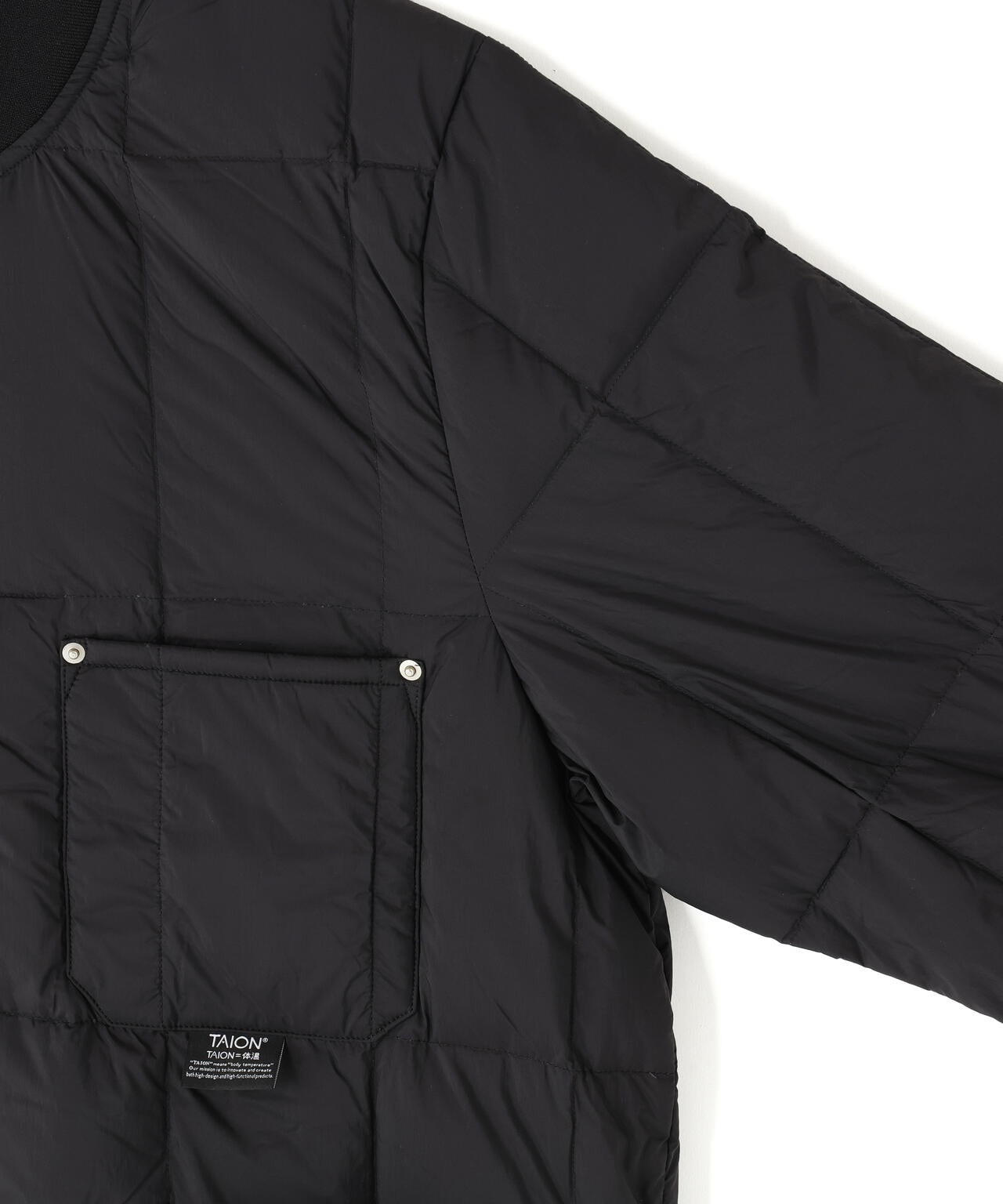 TAION/タイオン/WORK W-ZIP HOOD LIBNECK DOWN JACKET【UNISEX】