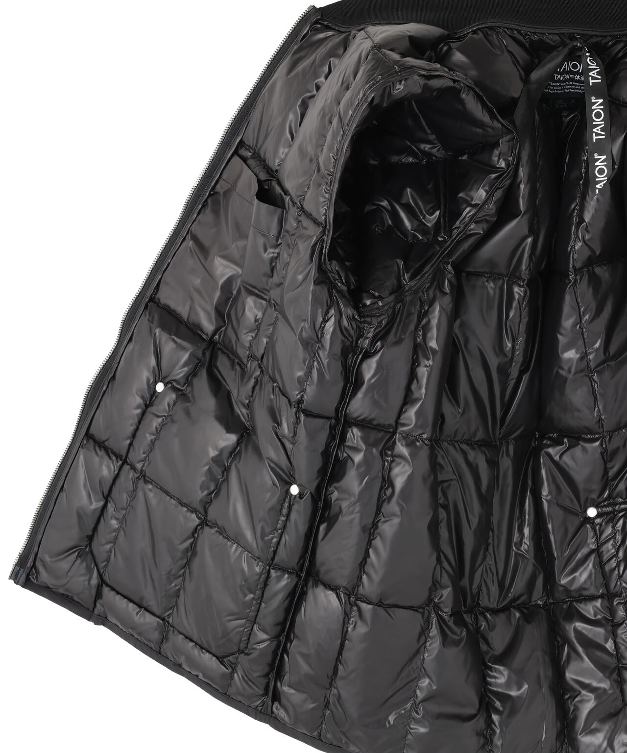 TAION/タイオン/WORK W-ZIP HOOD LIBNECK DOWN JACKET【UNISEX】