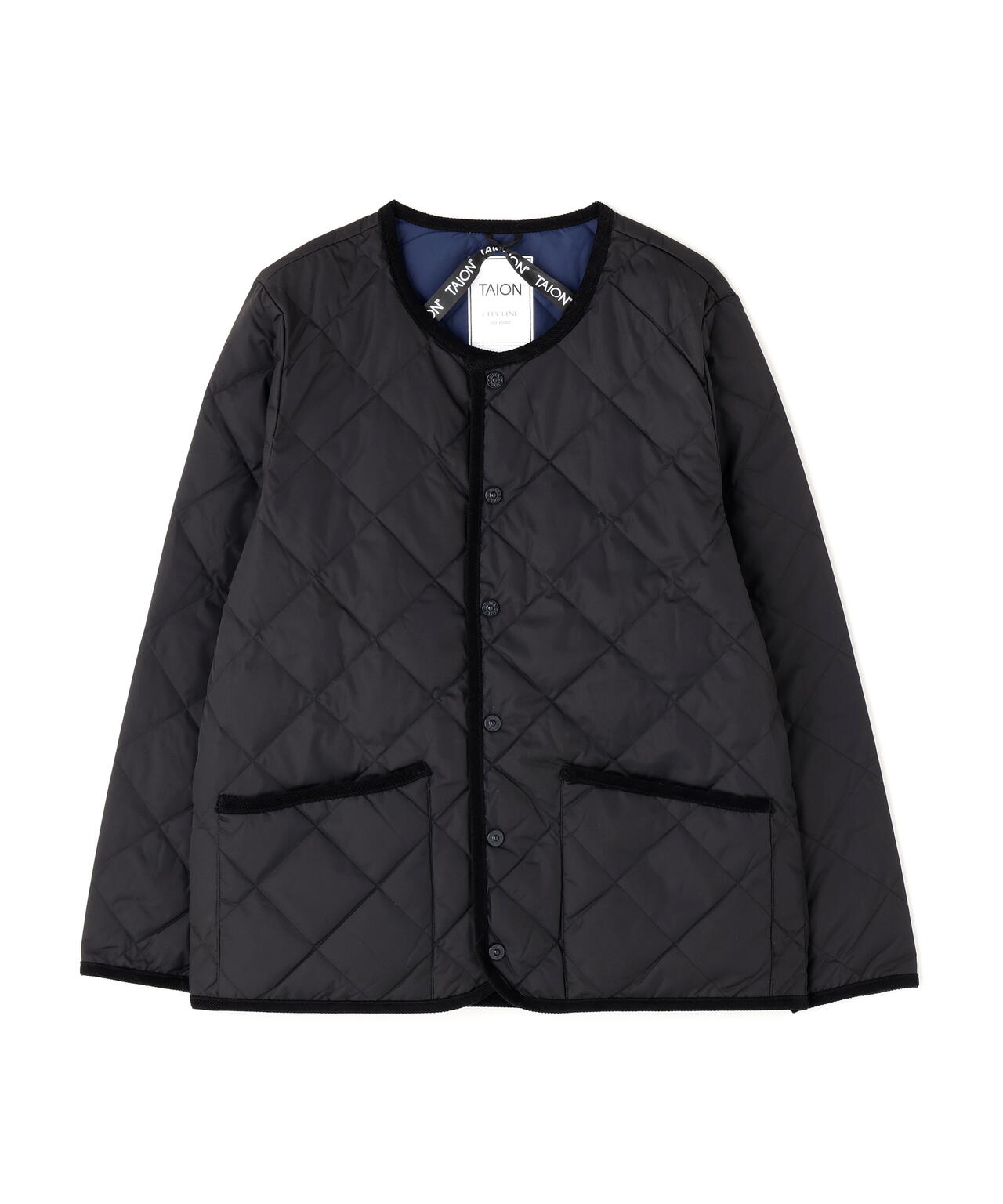 TAION/タイオン/PIPING CREW NECKDOWN CARDIGAN【UNISEX】